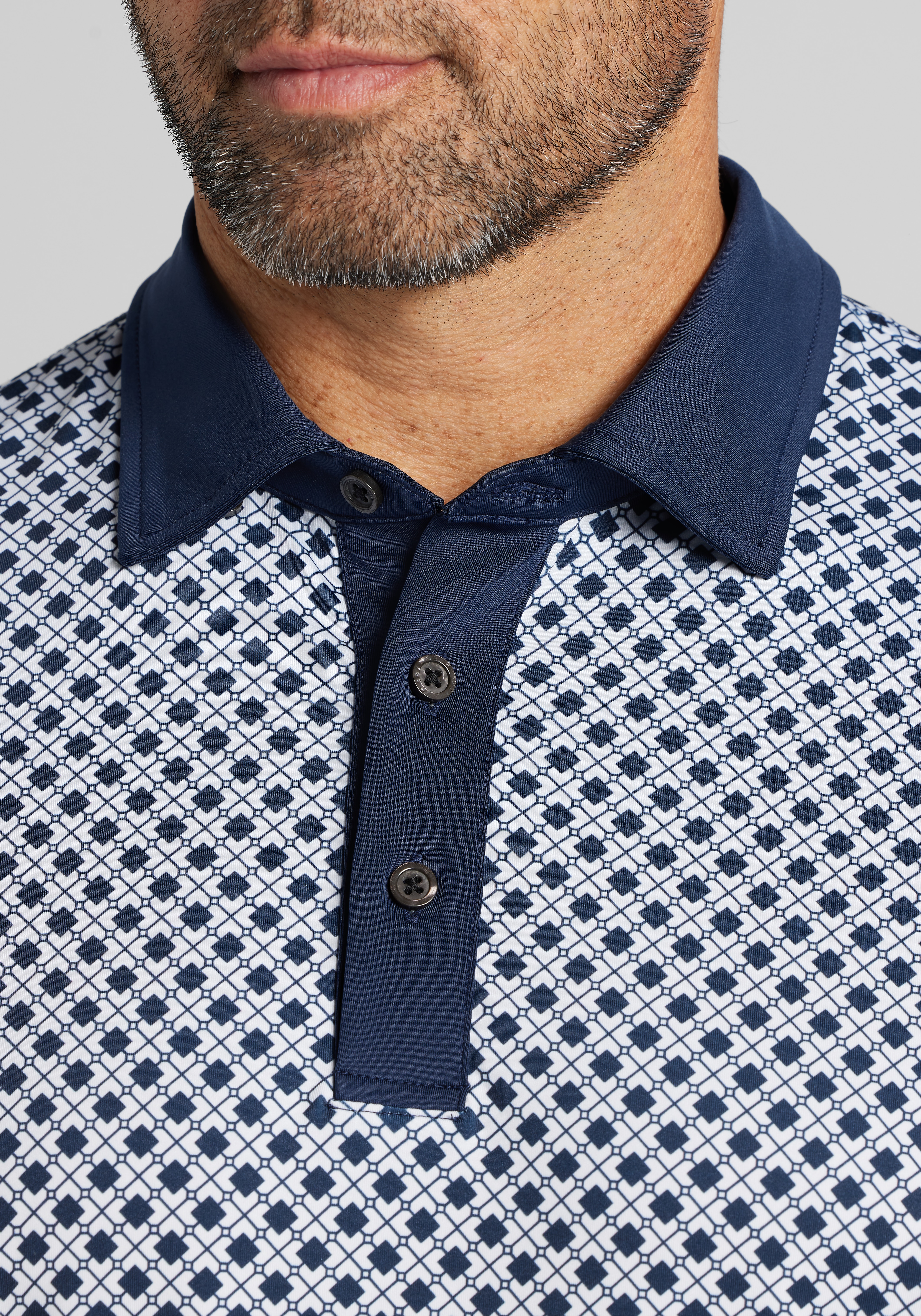 Traveler® Collection Traditional Fit Performance Trellis Polo