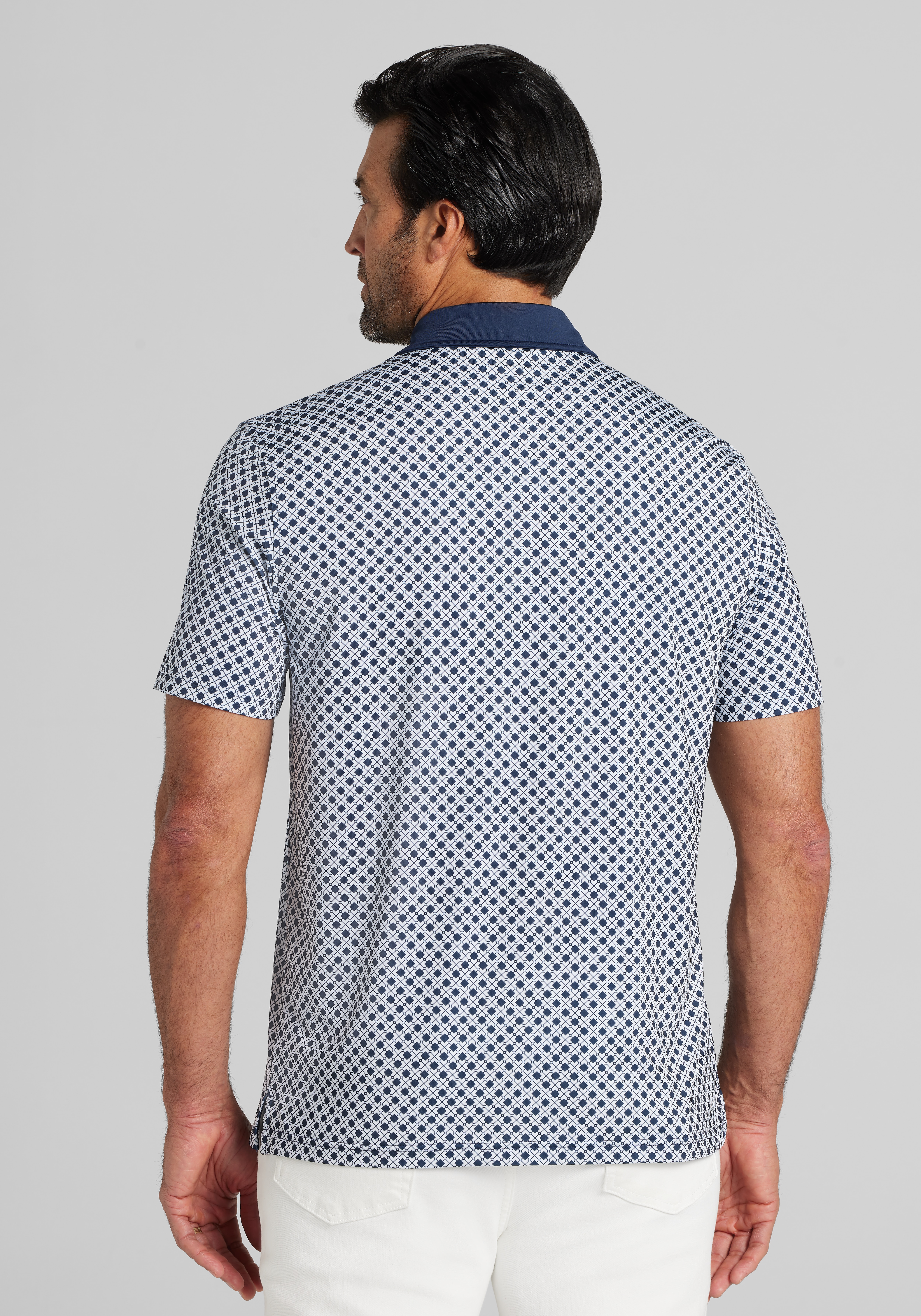 Traveler® Collection Traditional Fit Performance Trellis Polo