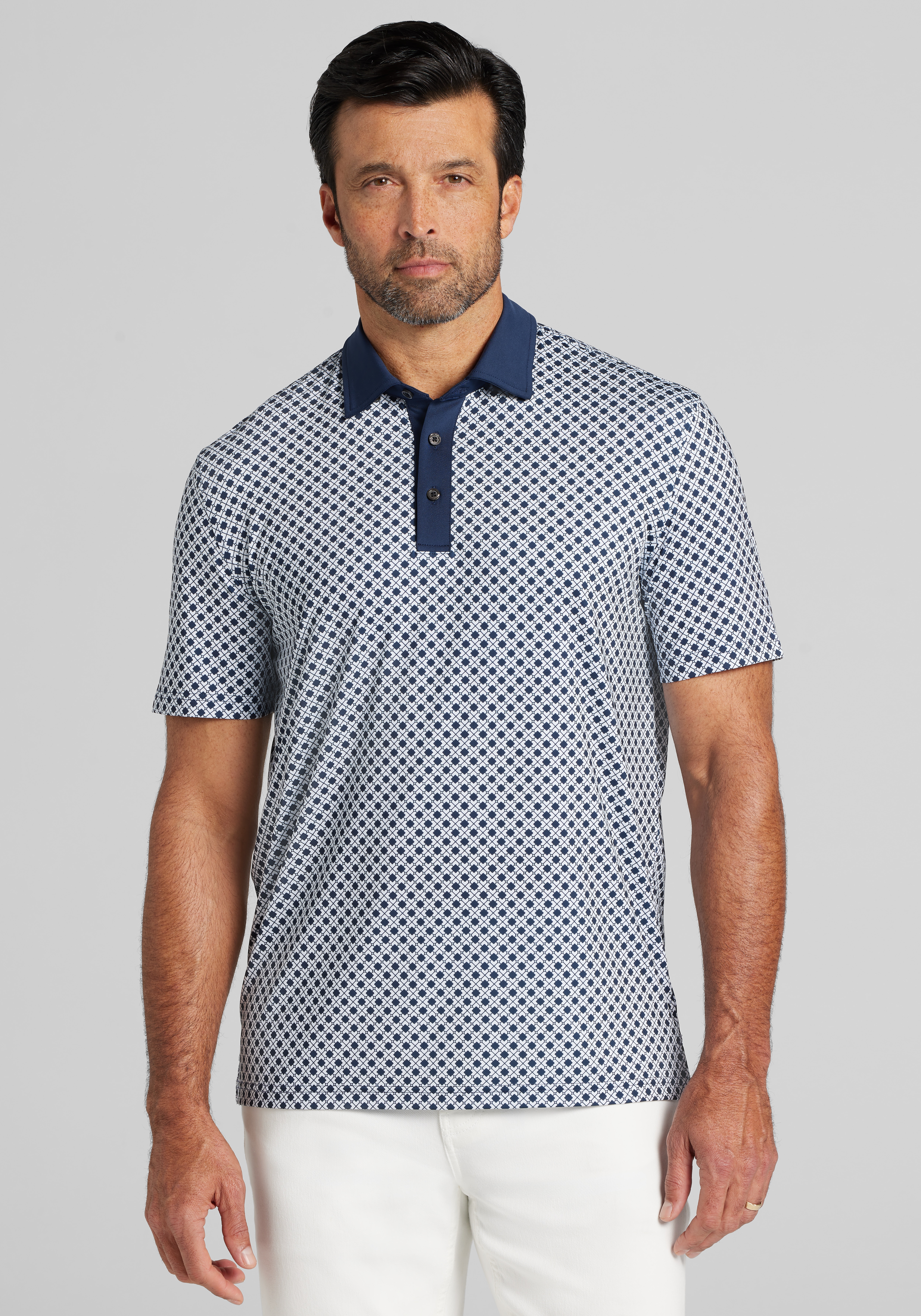 Traveler® Collection Traditional Fit Performance Trellis Polo