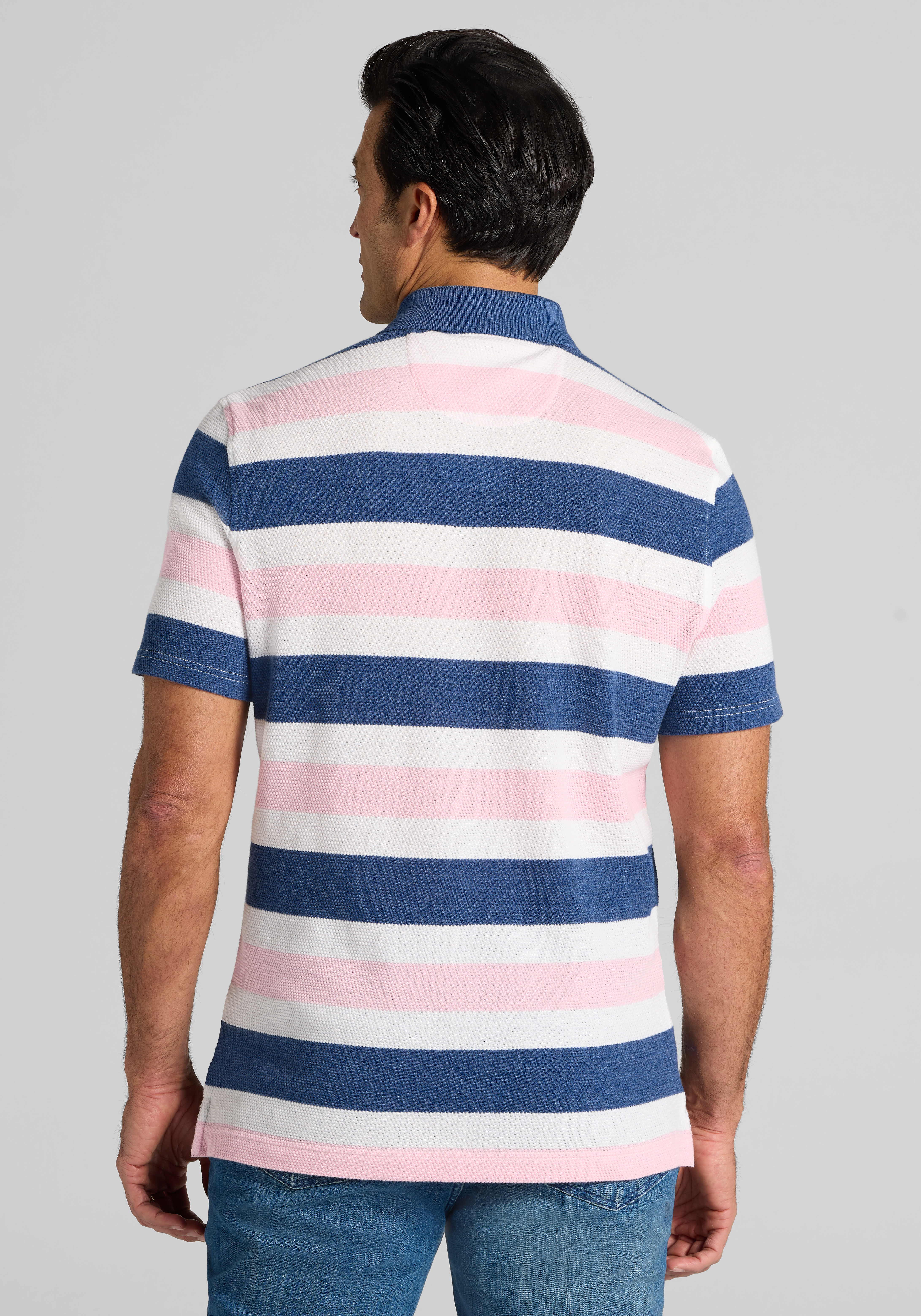 Jos. A. Bank Traditional Fit Popcorn Stripe Polo