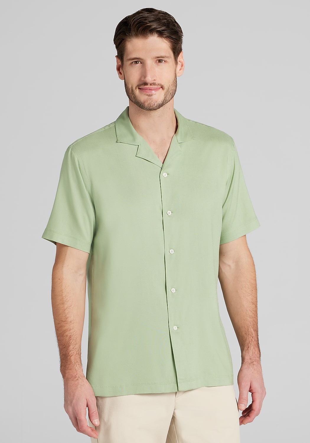Jos A. Bank Tailored Fit Camp Shirt - Big & Tall