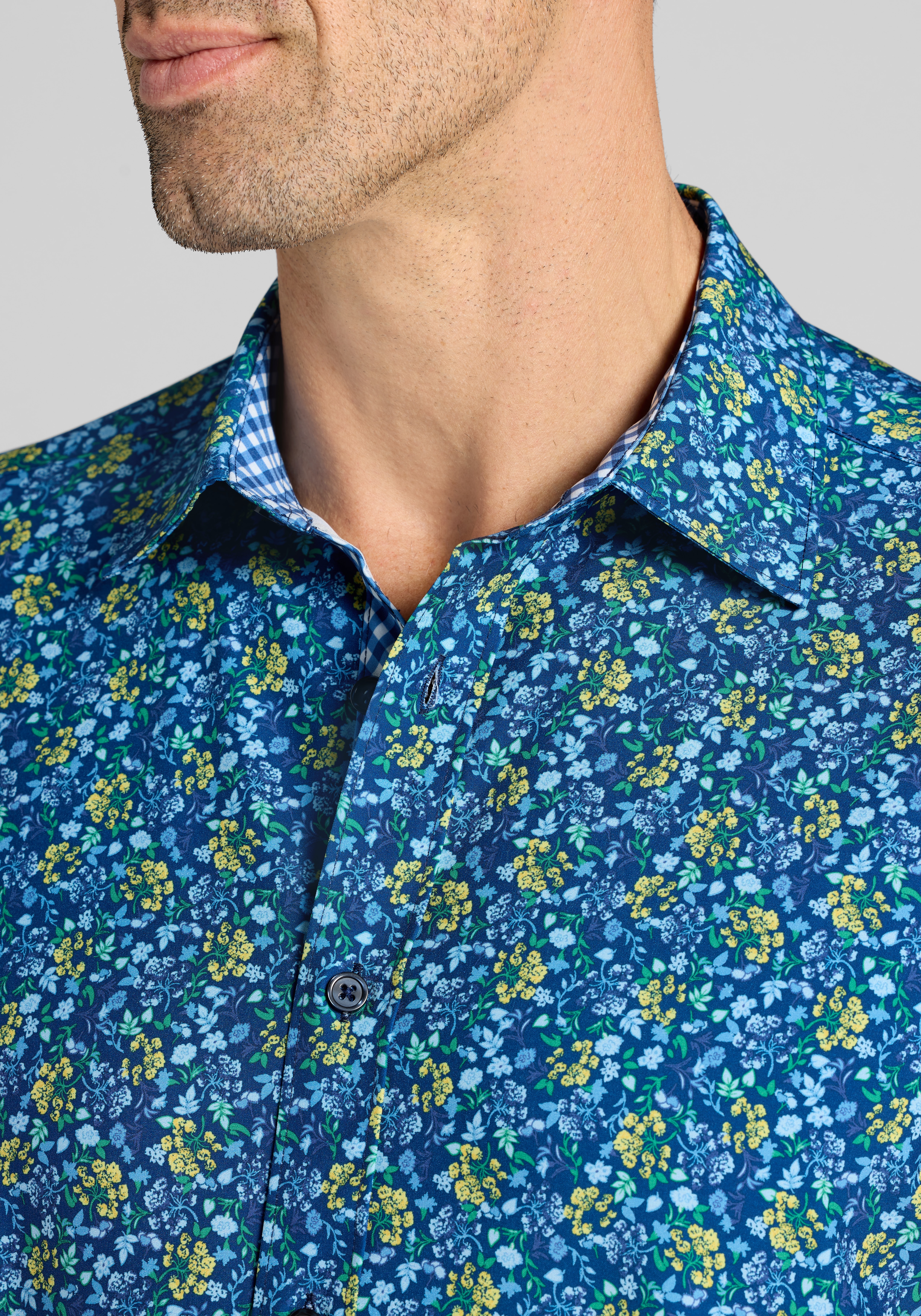 CON.STRUCT Slim Fit Liberty Floral 4-Way Stretch Sportshirt