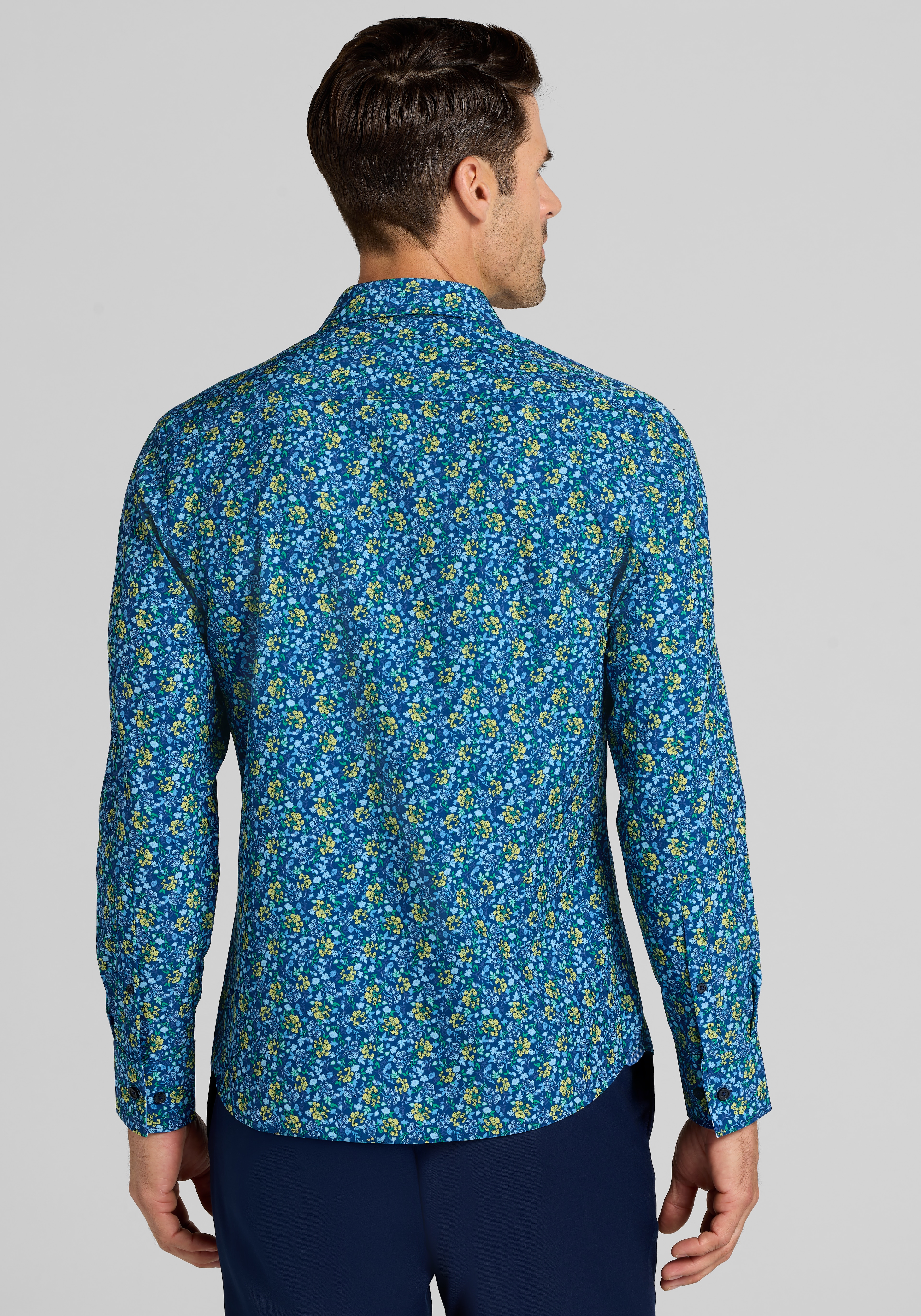 CON.STRUCT Slim Fit Liberty Floral 4-Way Stretch Button Up Shirt CLEARANCE