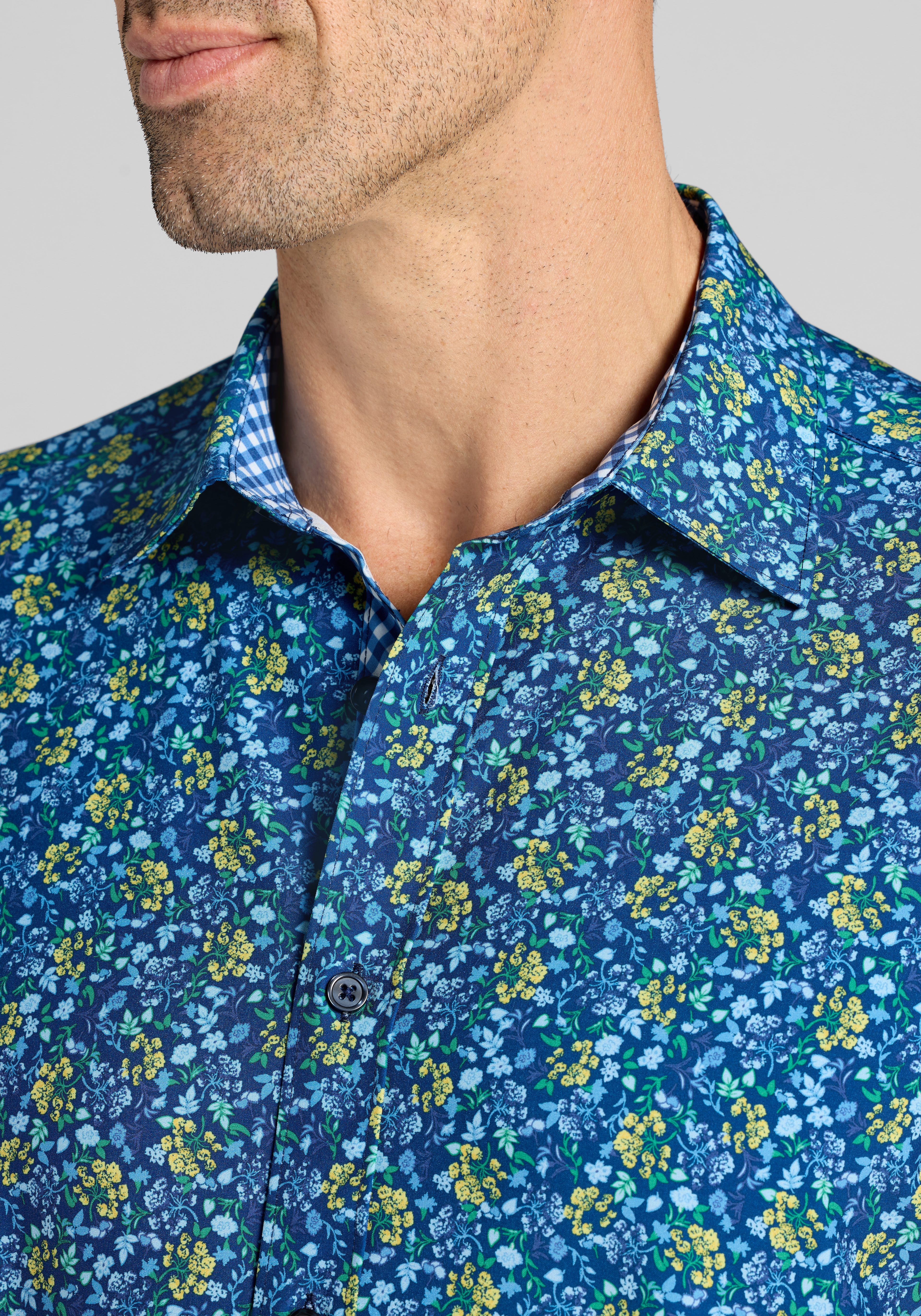 CON.STRUCT Slim Fit Liberty Floral 4-Way Stretch Button Up Shirt CLEARANCE