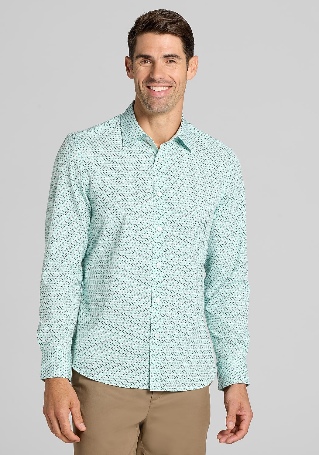 Con.Struct Slim Fit Circle 4- Way Stretch Long Sleeve Sportshirt