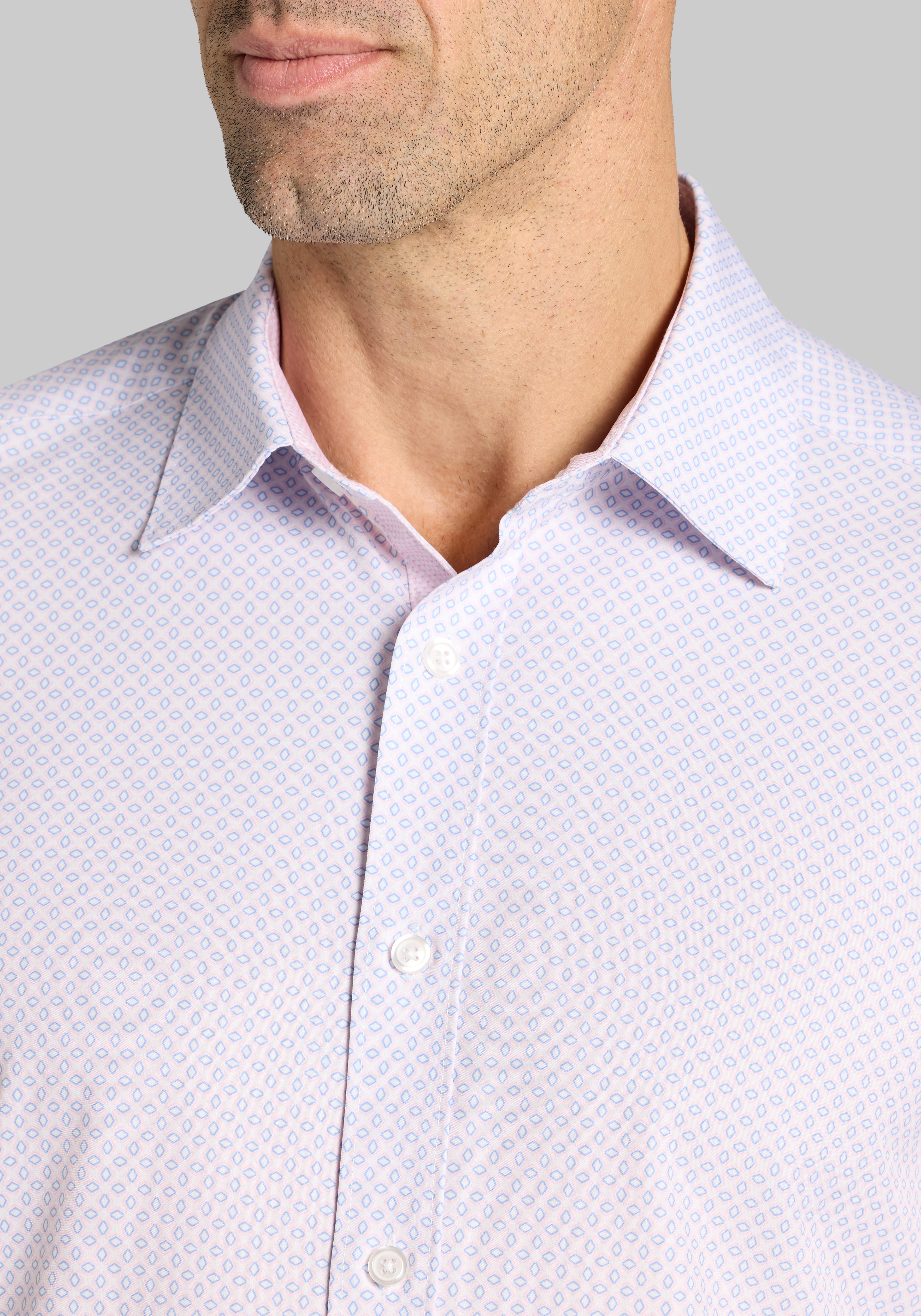 Con.Struct Slim Fit Mini Geo 4-Way Stretch Button Up Shirt - Big & Tall CLEARANCE