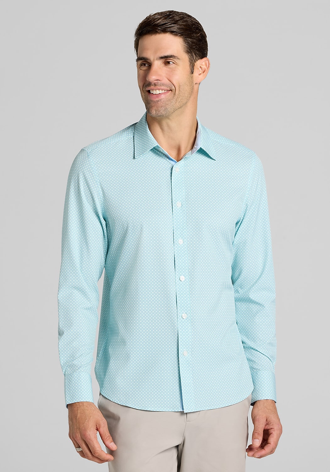 Con.Struct Slim Fit Mini Geo 4-Way Stretch Sportshirt
