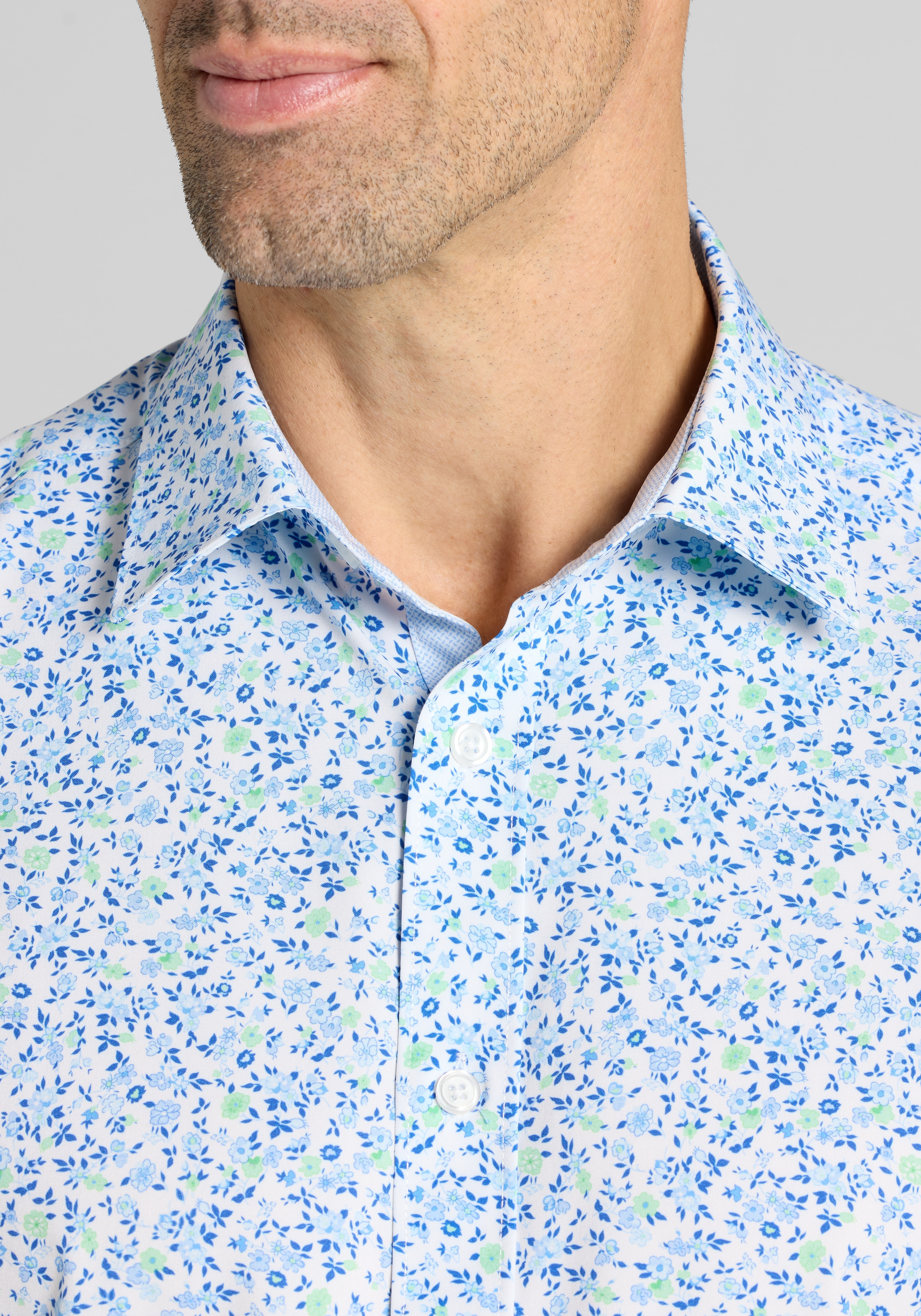 Con.Struct Slim Fit Mini Floral 4-Way Stretch Button Up Shirt CLEARANCE