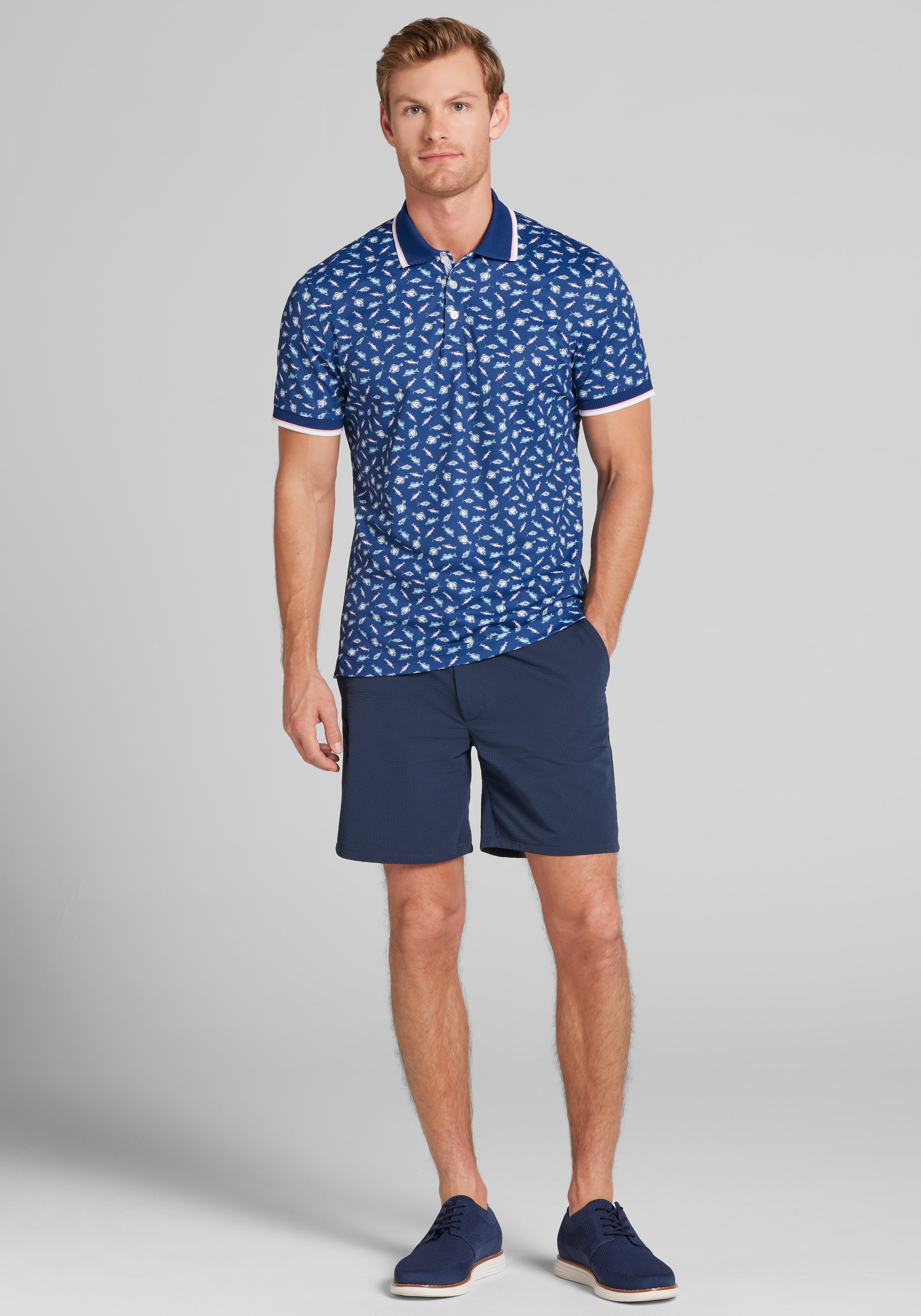 Con.Struct Slim Fit Fish Tipped Pique Polo