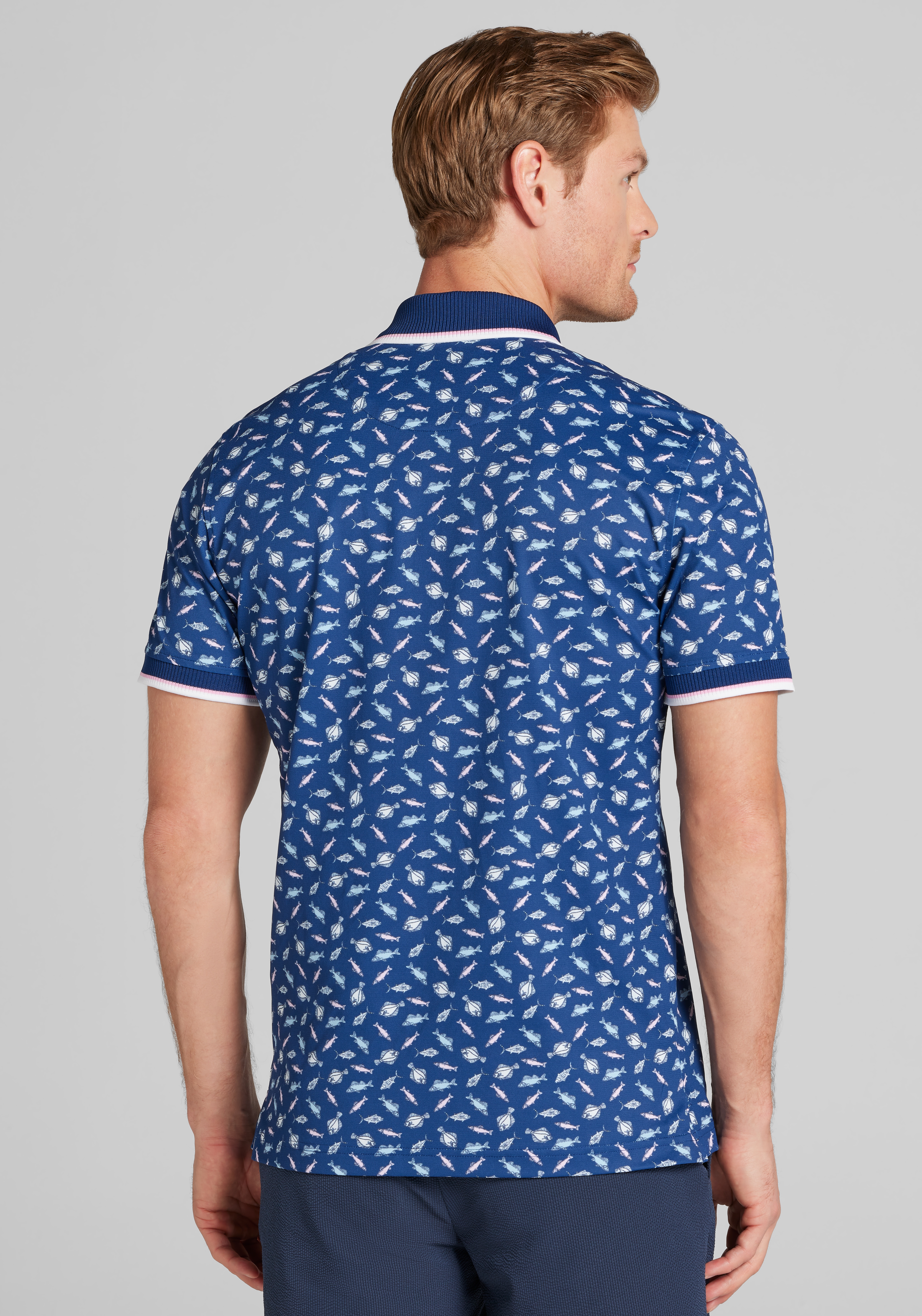 Con.Struct Slim Fit Fish Tipped Pique Polo