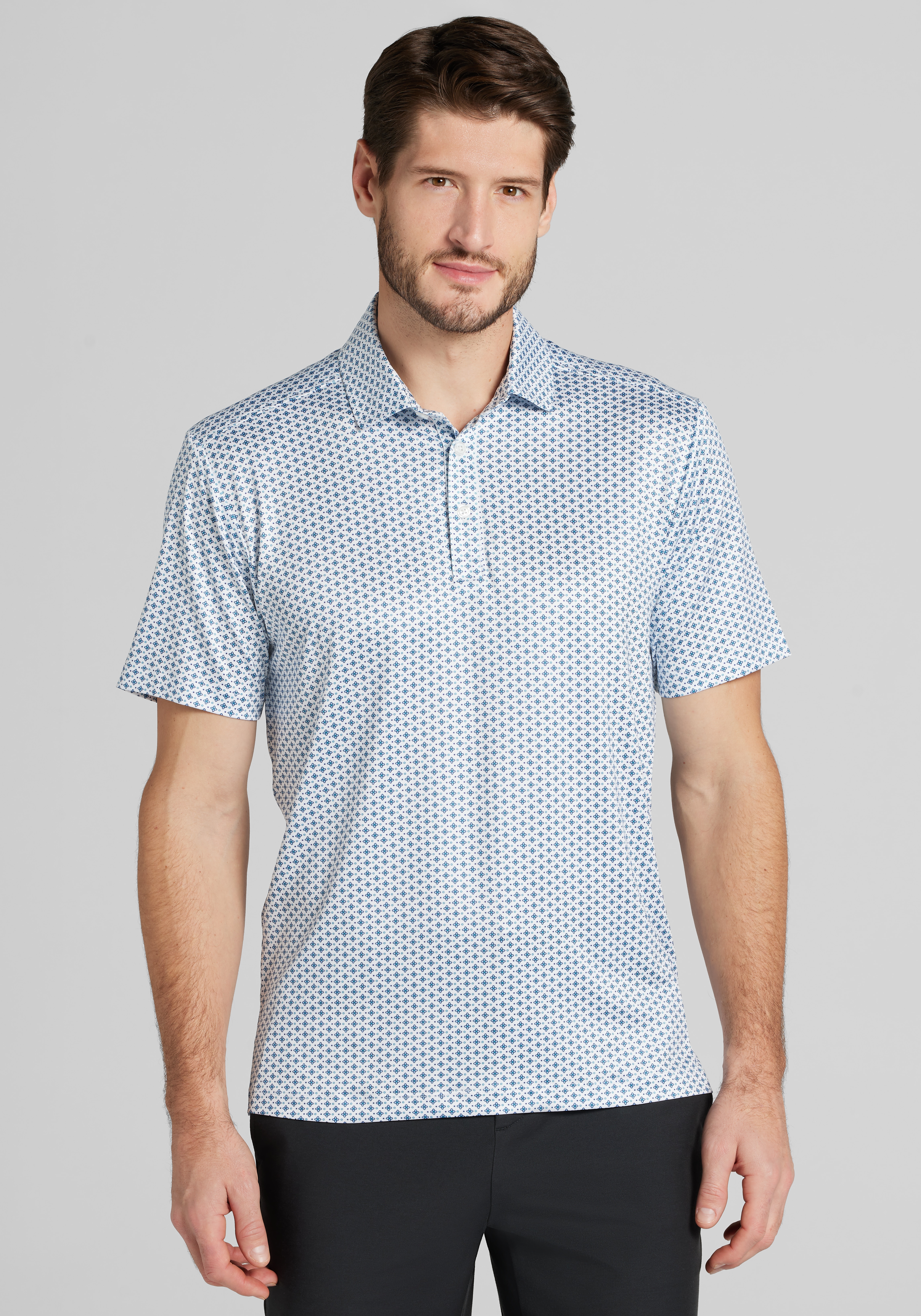 Traveler® Collection Tailored Fit Medallion Performance Polo