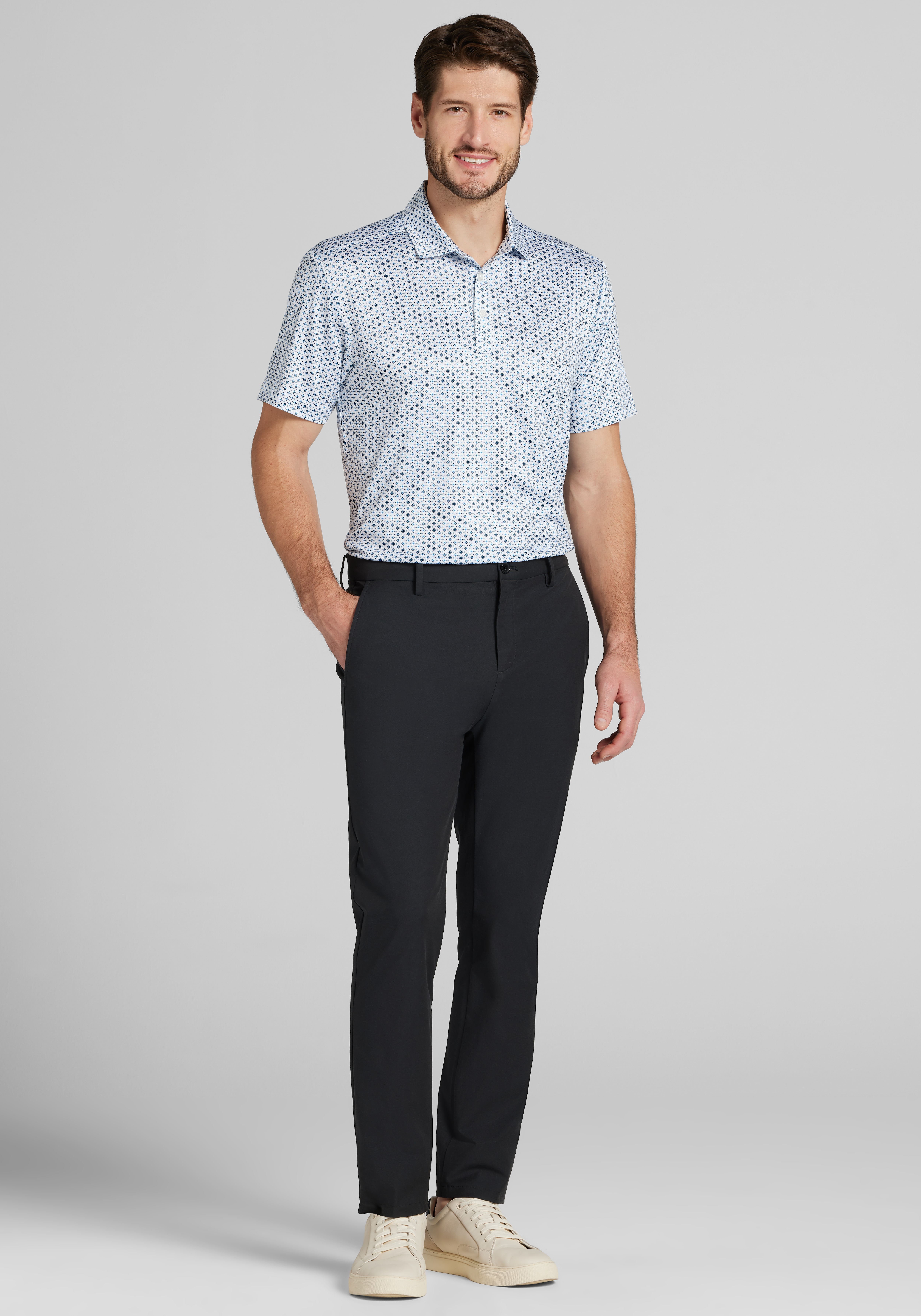 Traveler® Collection Tailored Fit Medallion Performance Polo