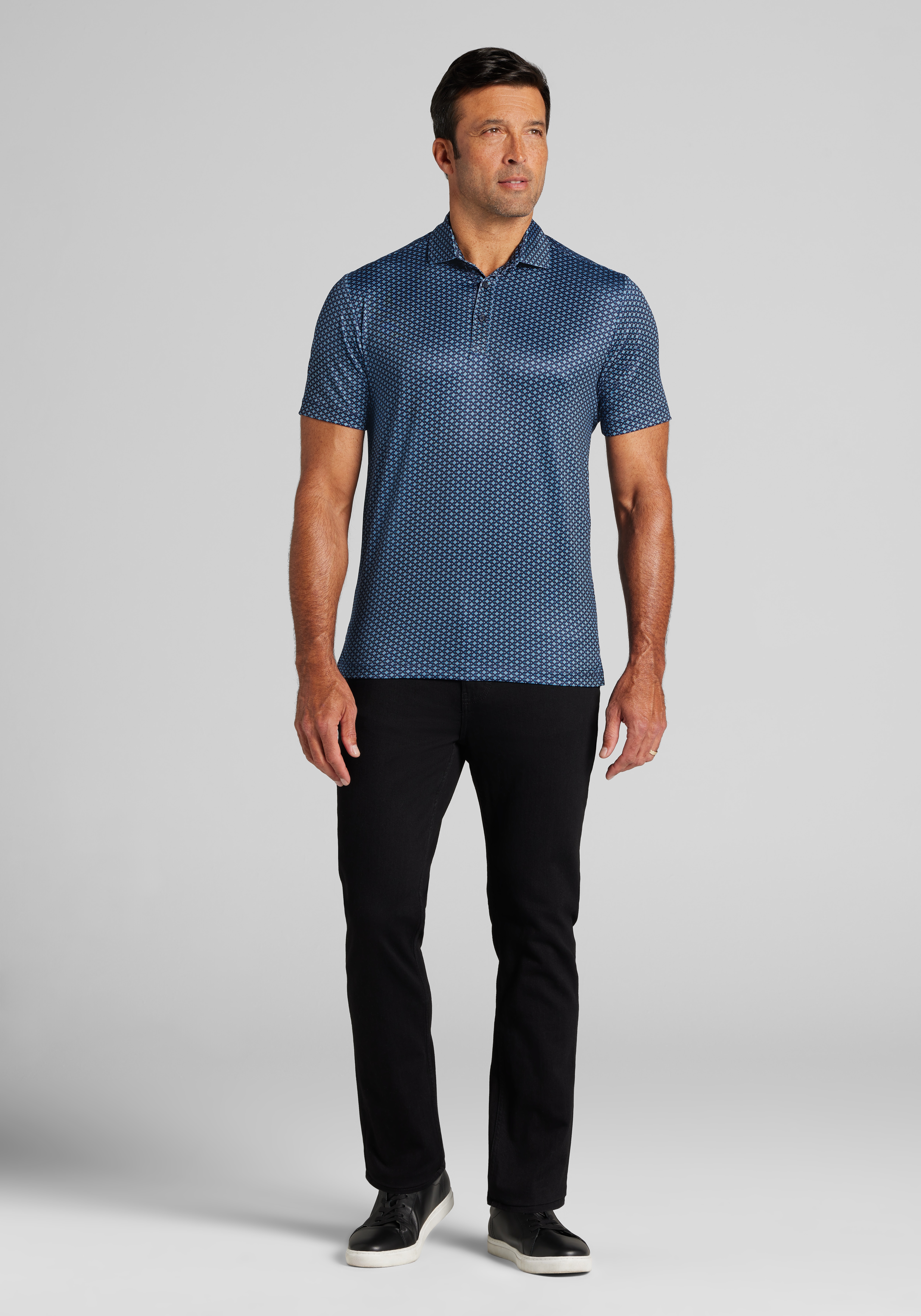 Traveler® Collection Tailored Fit Medallion Performance Polo