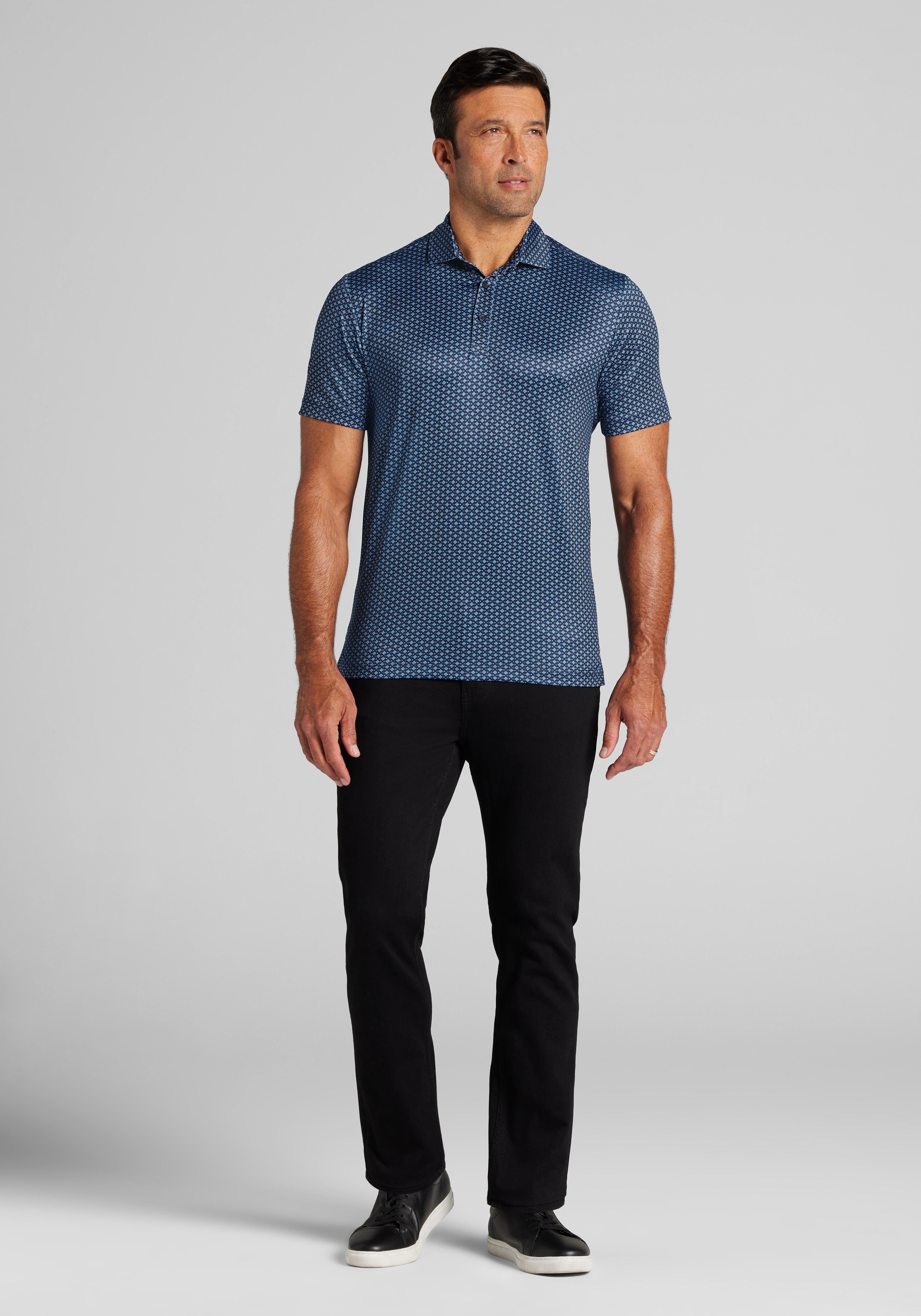 Traveler® Collection Tailored Fit Medallion Performance Polo CLEARANCE