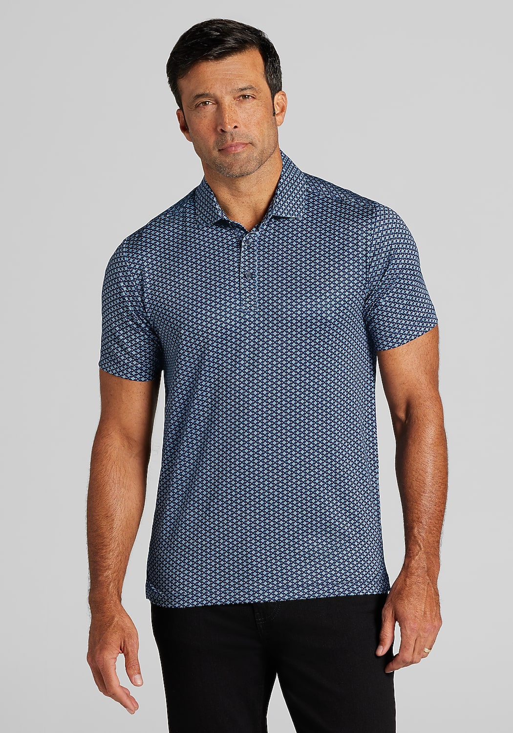 Traveler&reg; Collection Tailored Fit Medallion Performance Polo