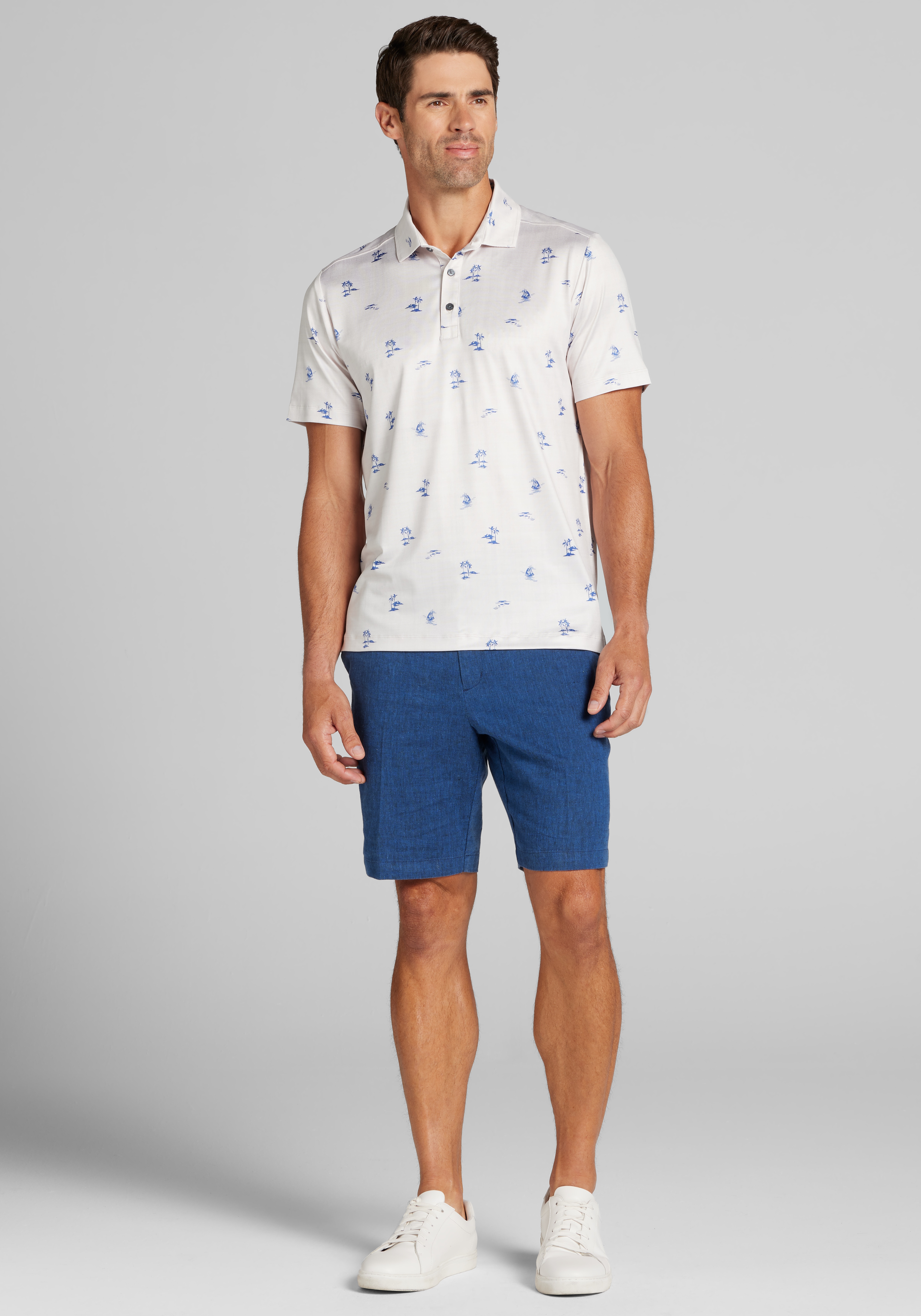 Traveler® Performance Tailored Fit Tropical Island Polo
