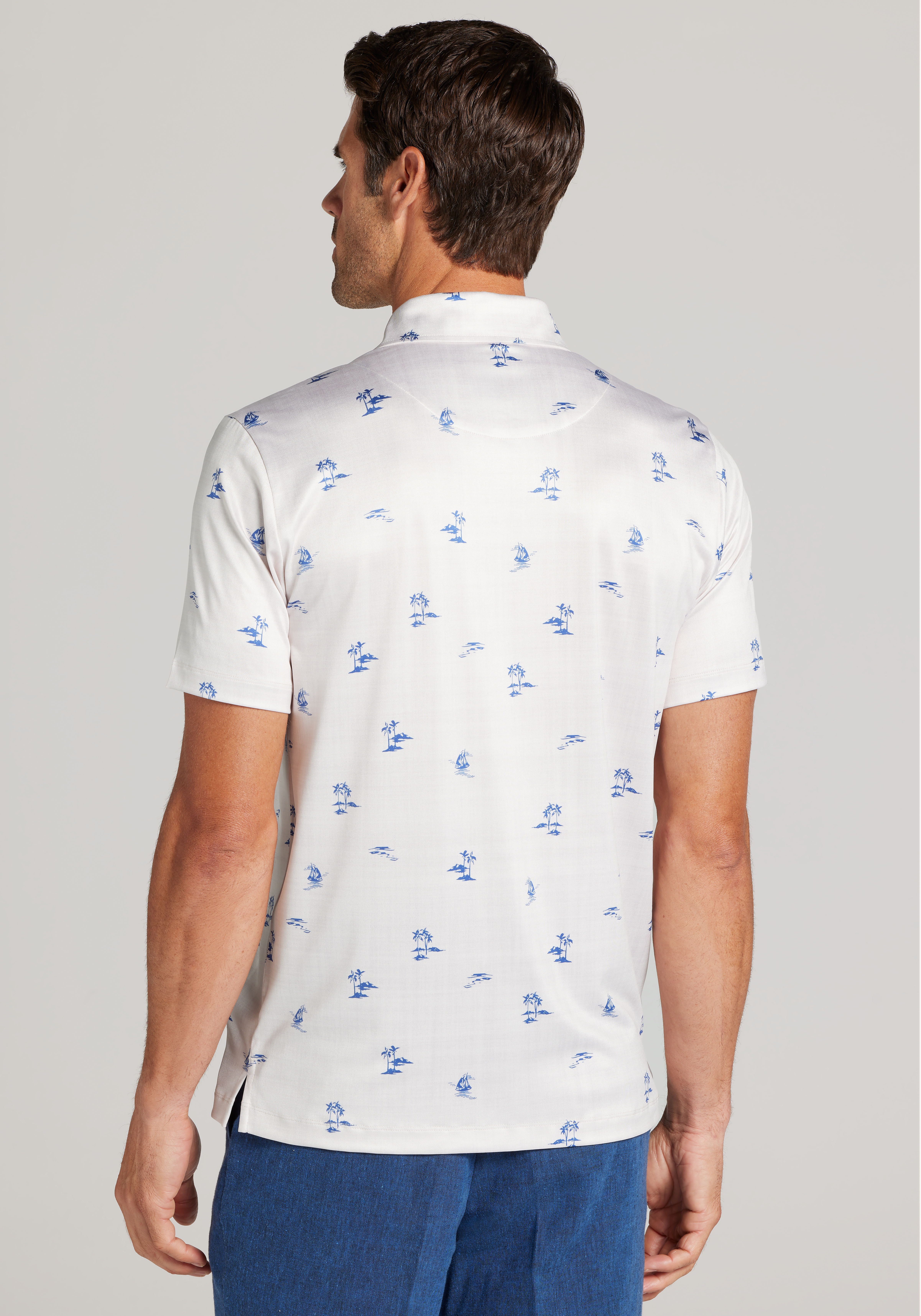 Traveler® Performance Tailored Fit Tropical Island Polo