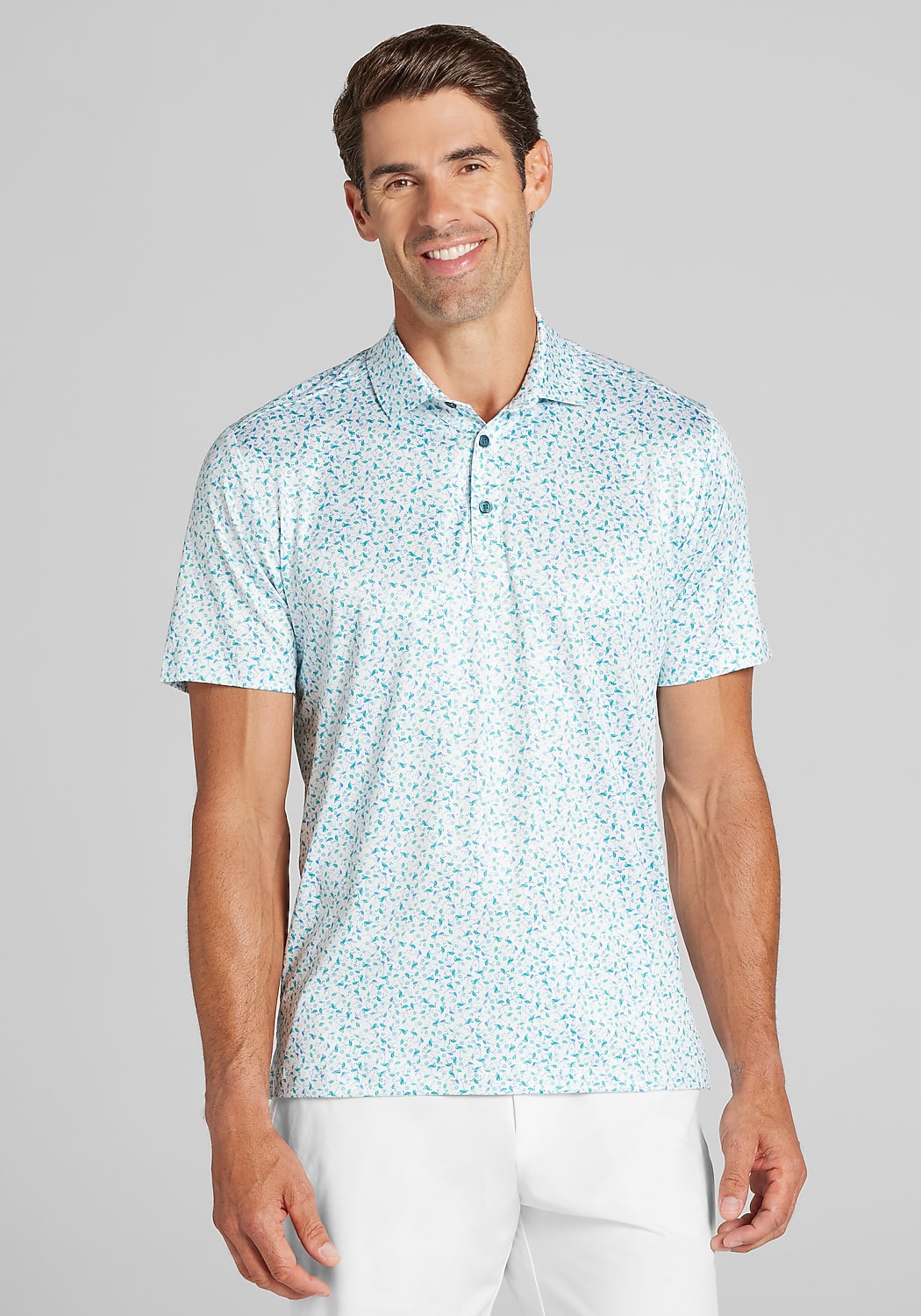 Traveler® Performance Tailored Fit Flamingo Polo - Big & Tall