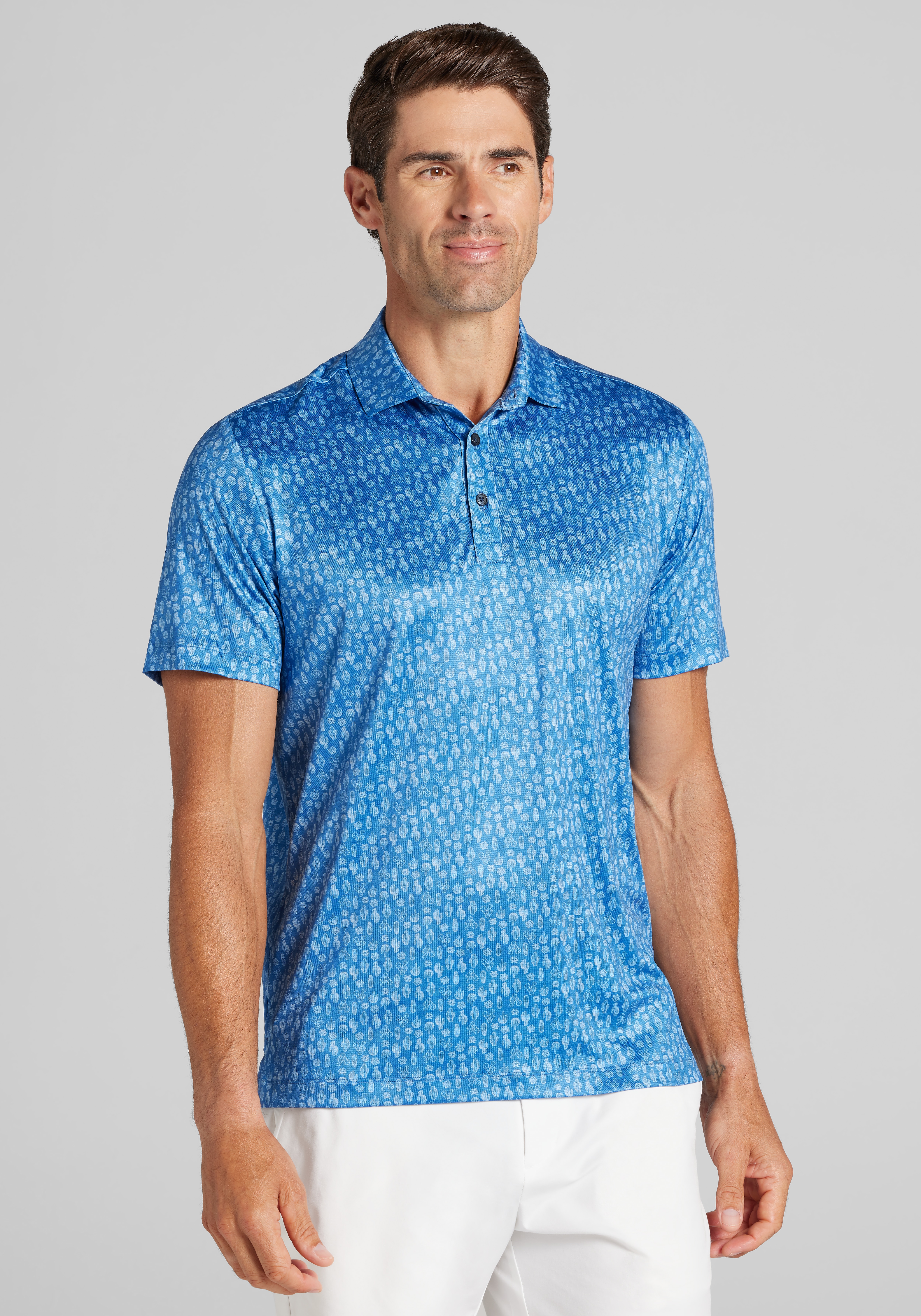 Men's FLYOUT_CATEGORY, Traveler® Performance Tailored Fit Cactus Polo - Big & Tall - Jos A Bank