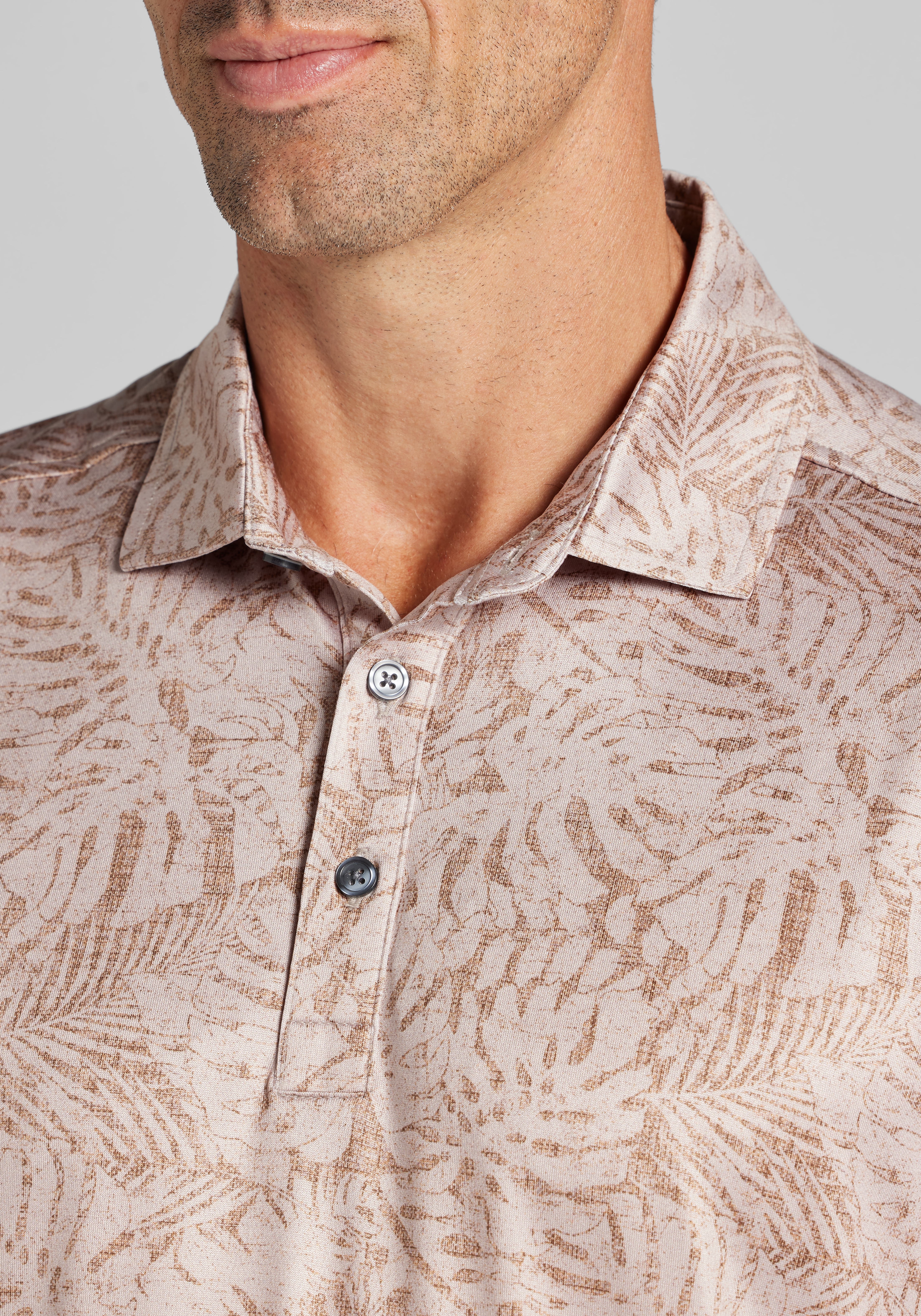 Traveler® Performance Tailored Fit Tropical Foliage Polo