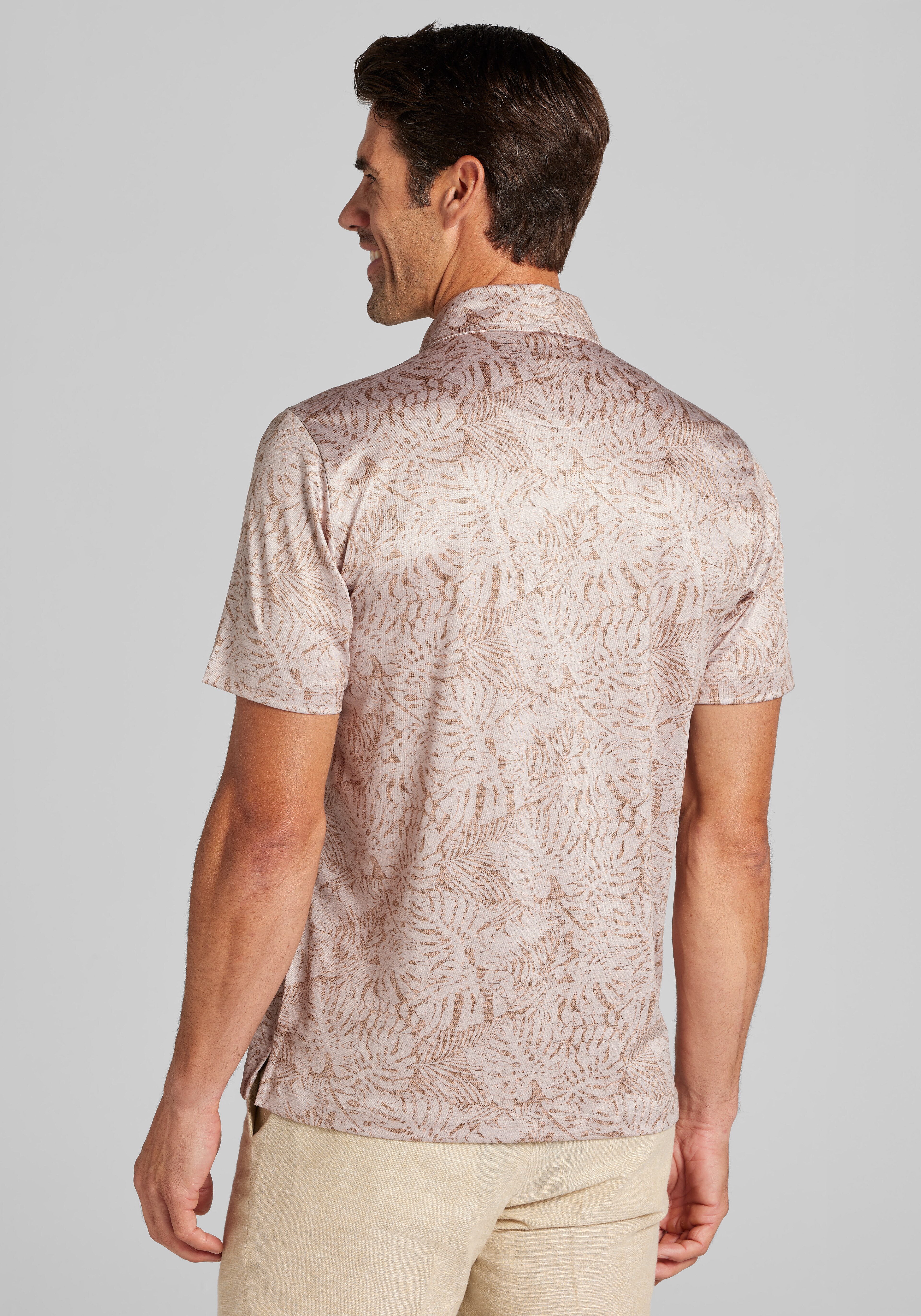 Traveler® Performance Tailored Fit Tropical Foliage Polo - Big & Tall CLEARANCE