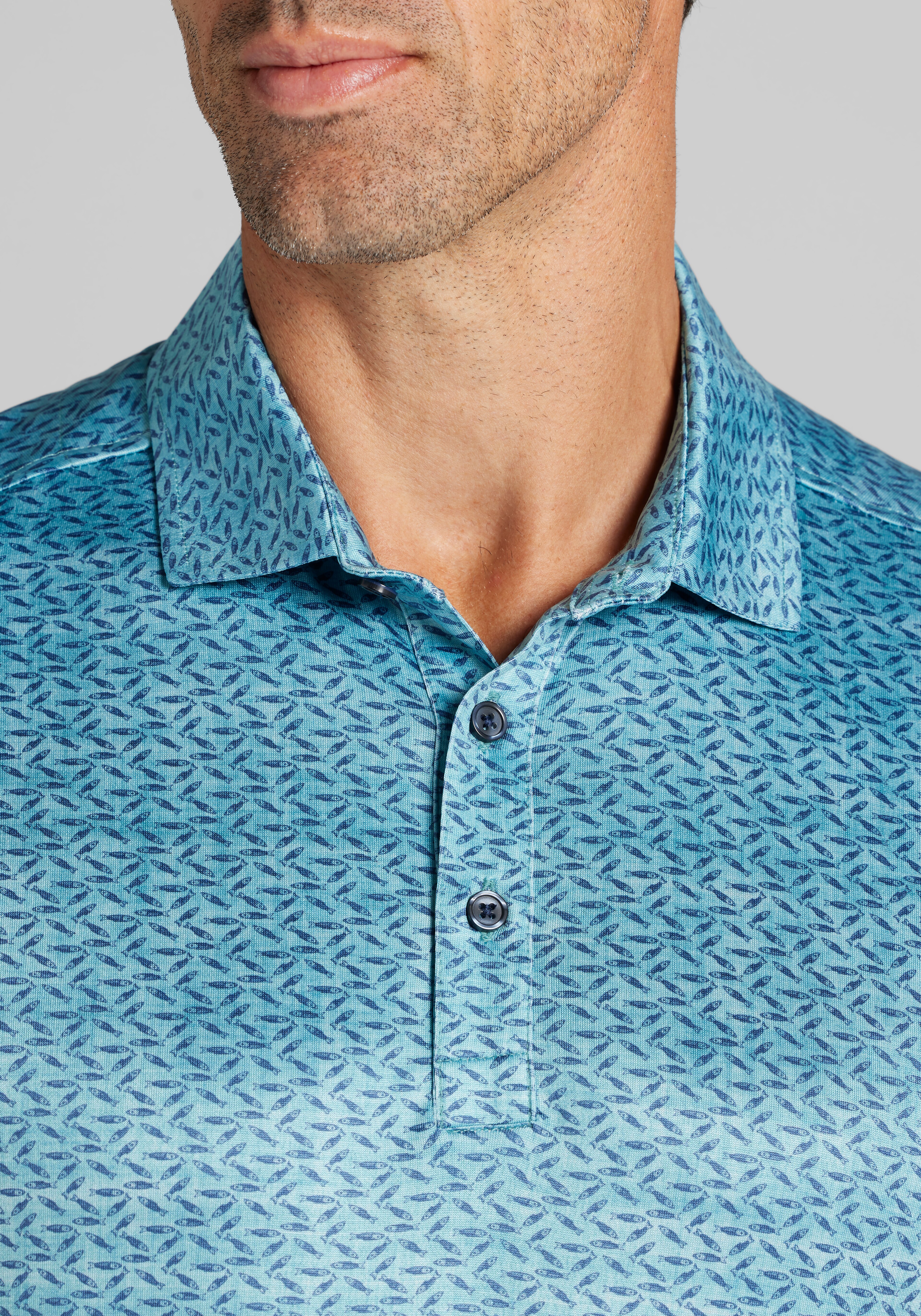 Traveler® Performance Tailored Fit Little Fish Polo CLEARANCE