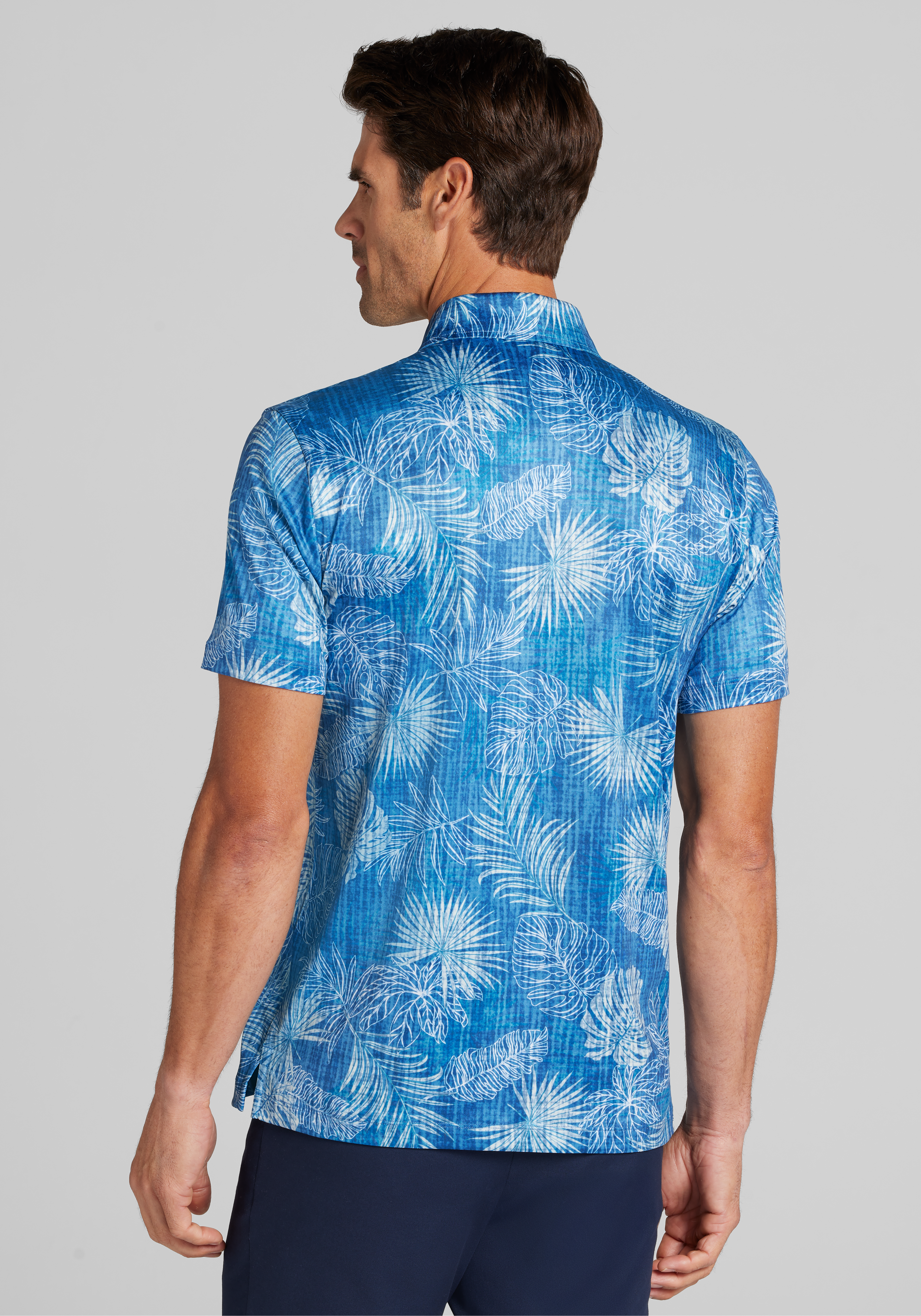 Traveler® Performance Tailored Fit Palm Leaves Polo