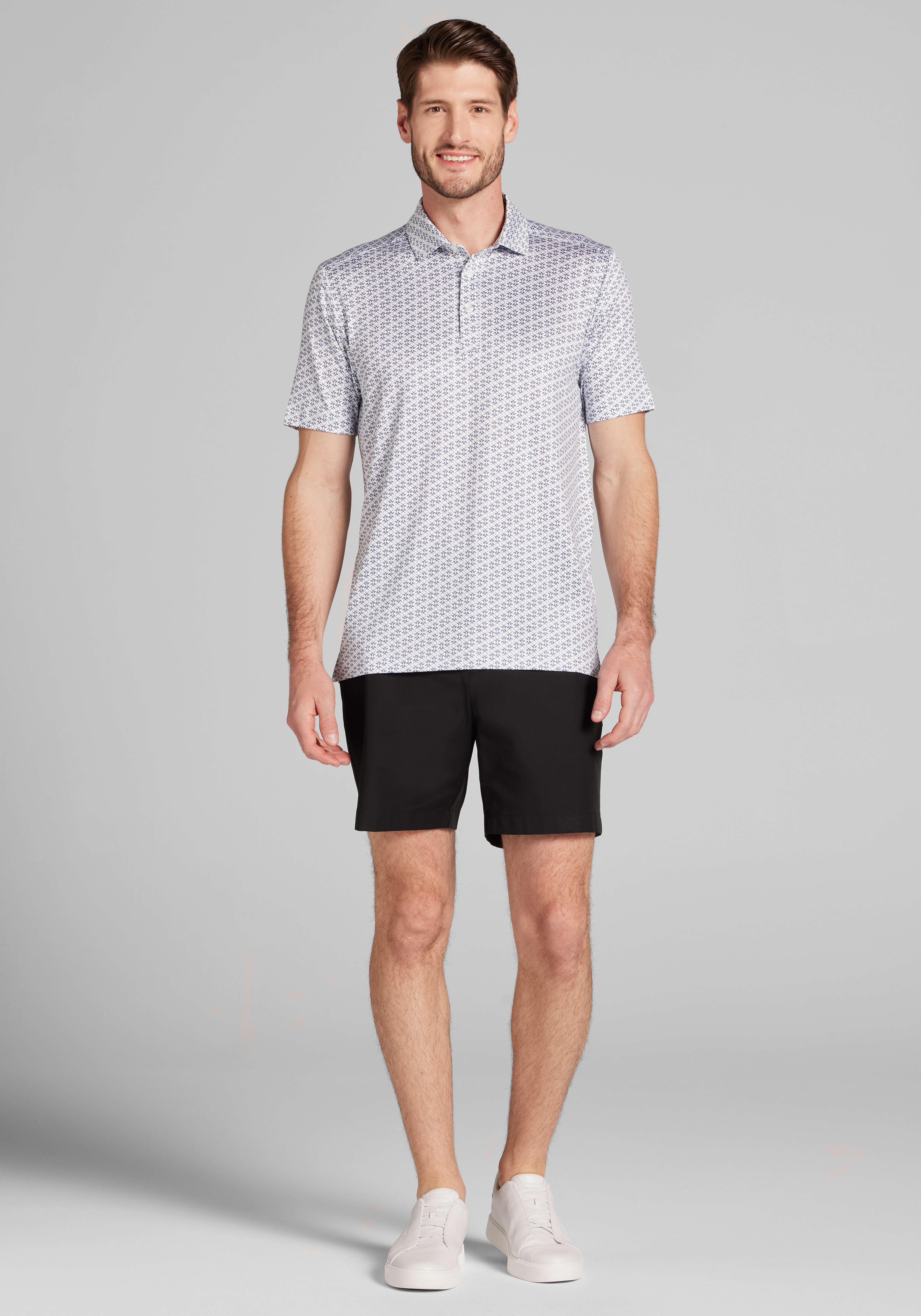 Traveler® Performance Tailored Fit Crossed Golf Tees Polo