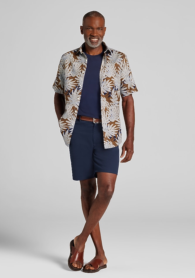 jos a bank short sleeve dress shirts Jos. A. Bank Tailored Fit Seersucker Short Sleeve Button Up Shirt -  Memorial Day Deals