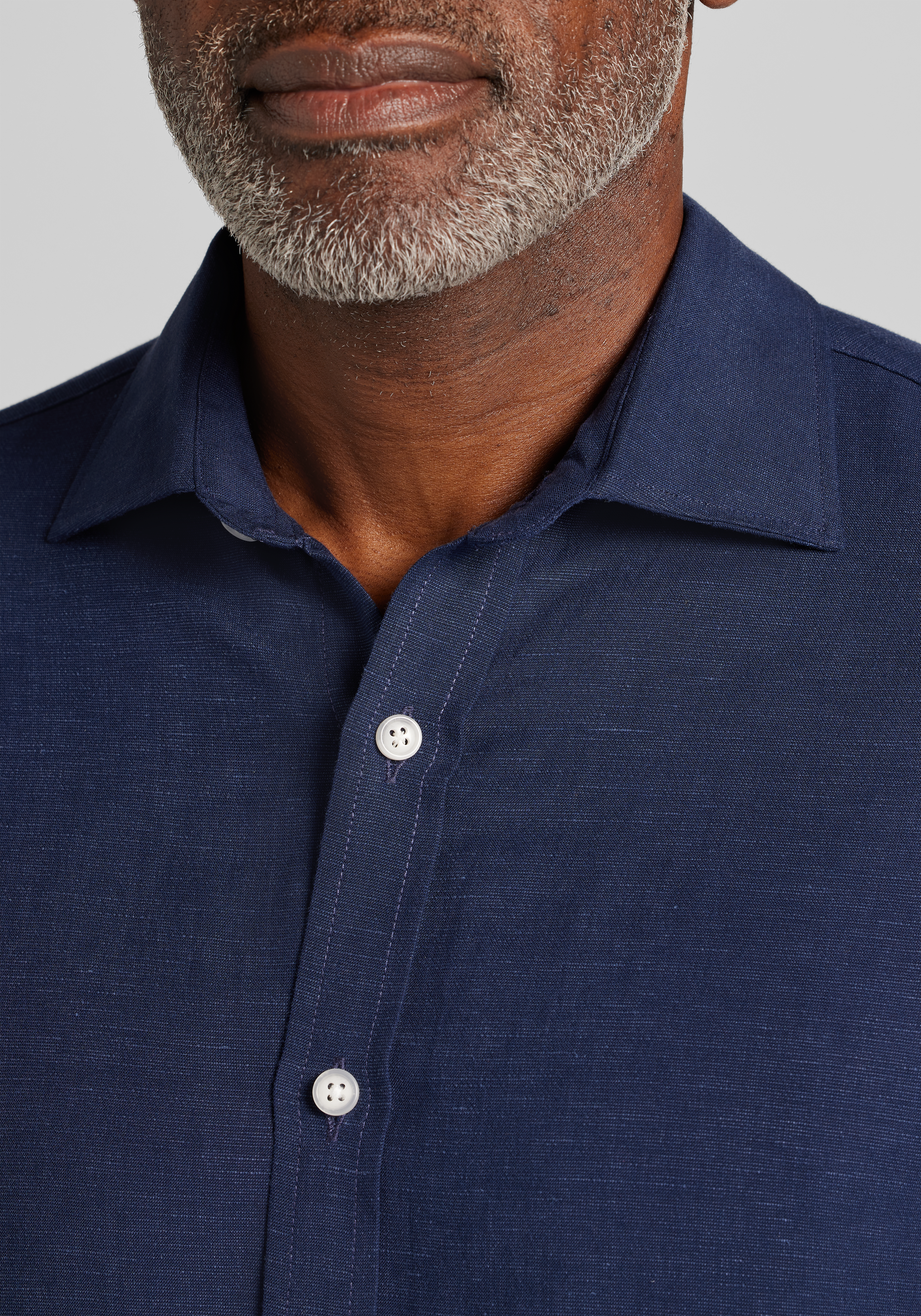 Reserve Collection Tailored Fit Linen Button Up Shirt CLEARANCE
