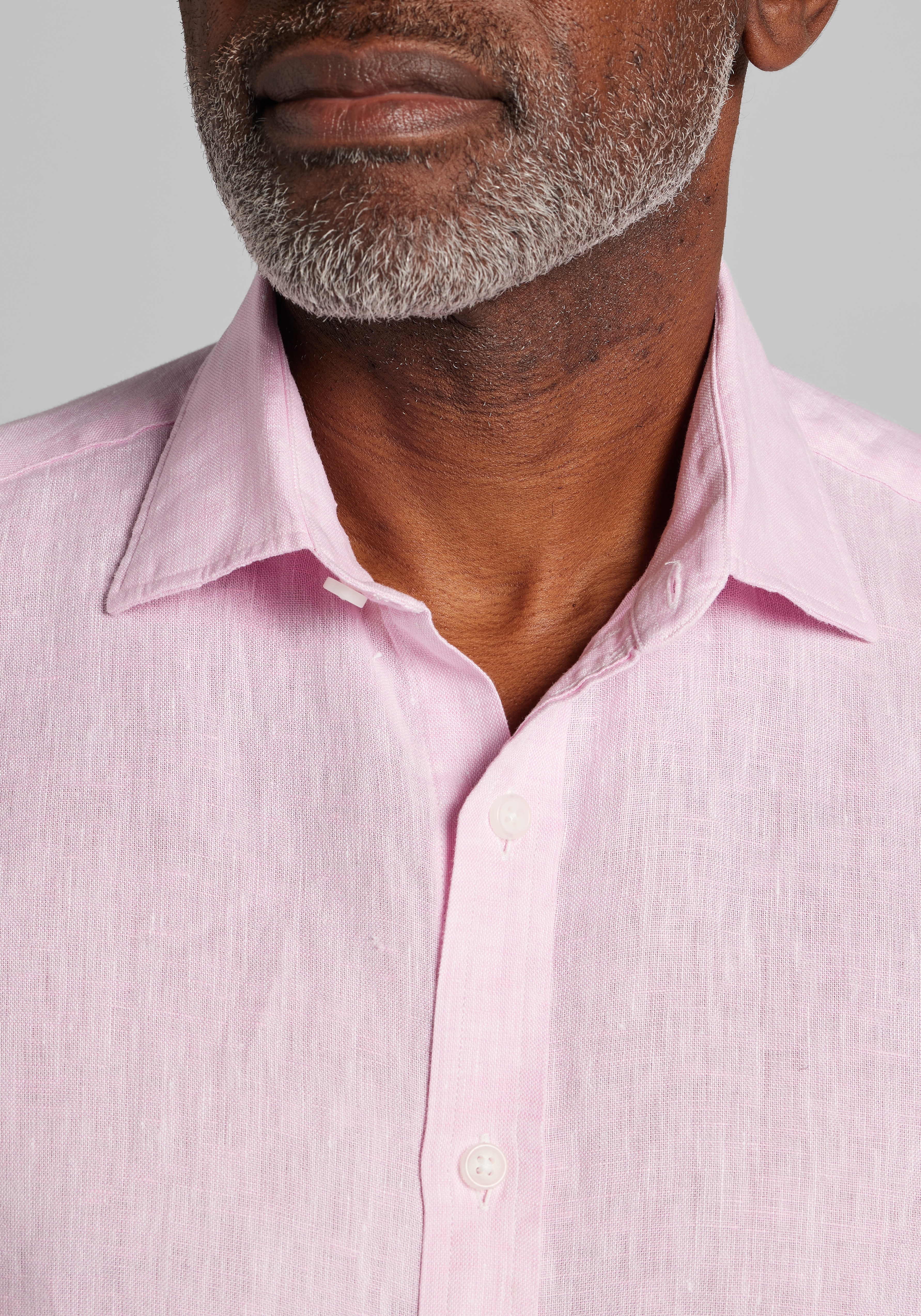 Reserve Collection Tailored Fit Linen Spotshirt