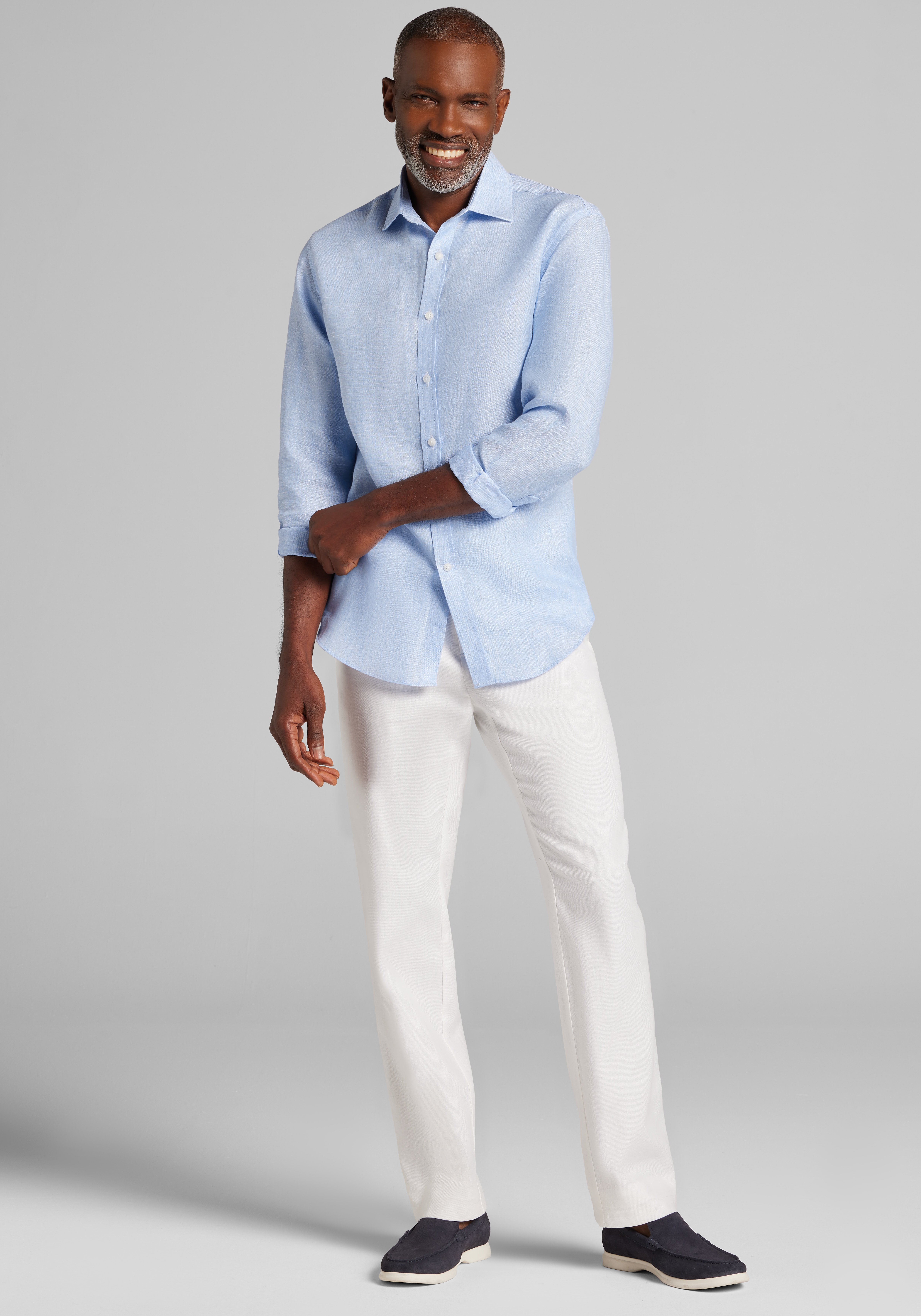 Reserve Collection Tailored Fit Linen Sportshirt
