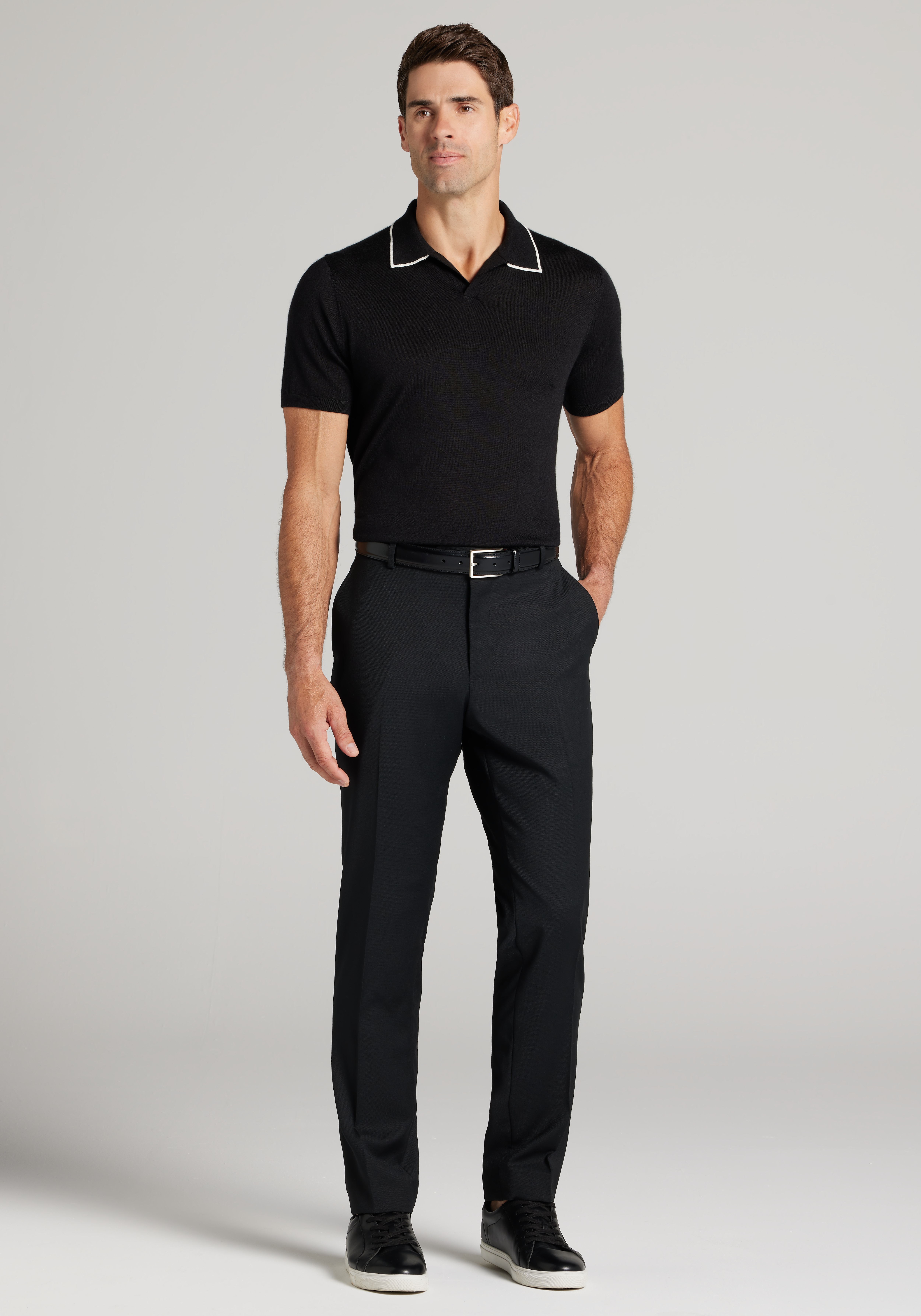 Reserve Collection Tailored Fit Silk-Cashmere Johnny Polo