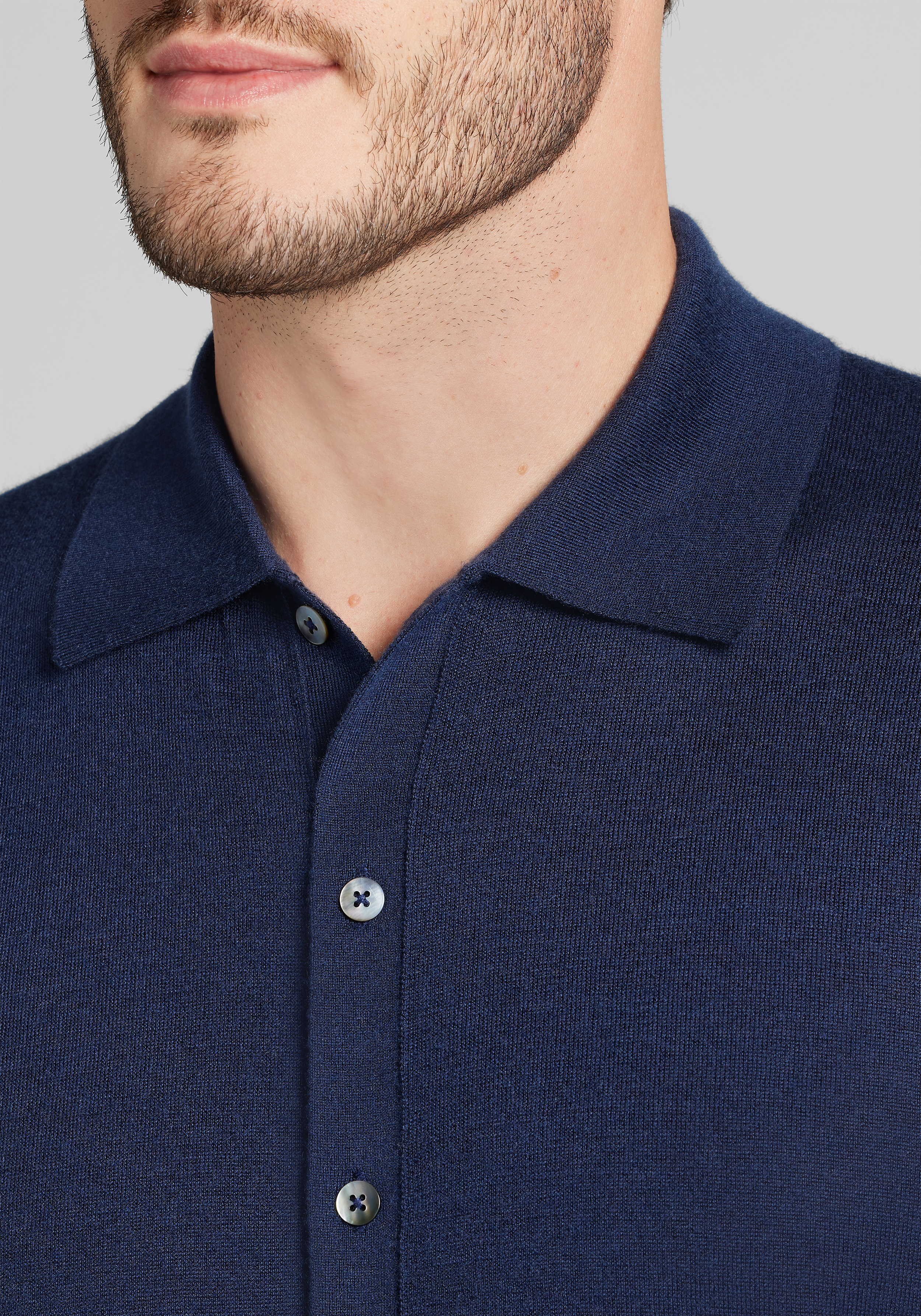 Reserve Collection Tailored Fit Cardigan Sweater Shirt