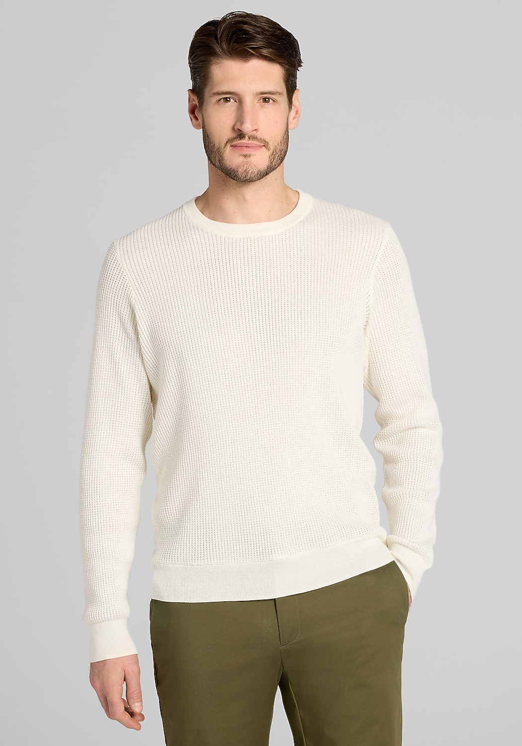 Jos. A. Bank Tailored Fit Lightweight Thermal Crew Sweater CLEARANCE