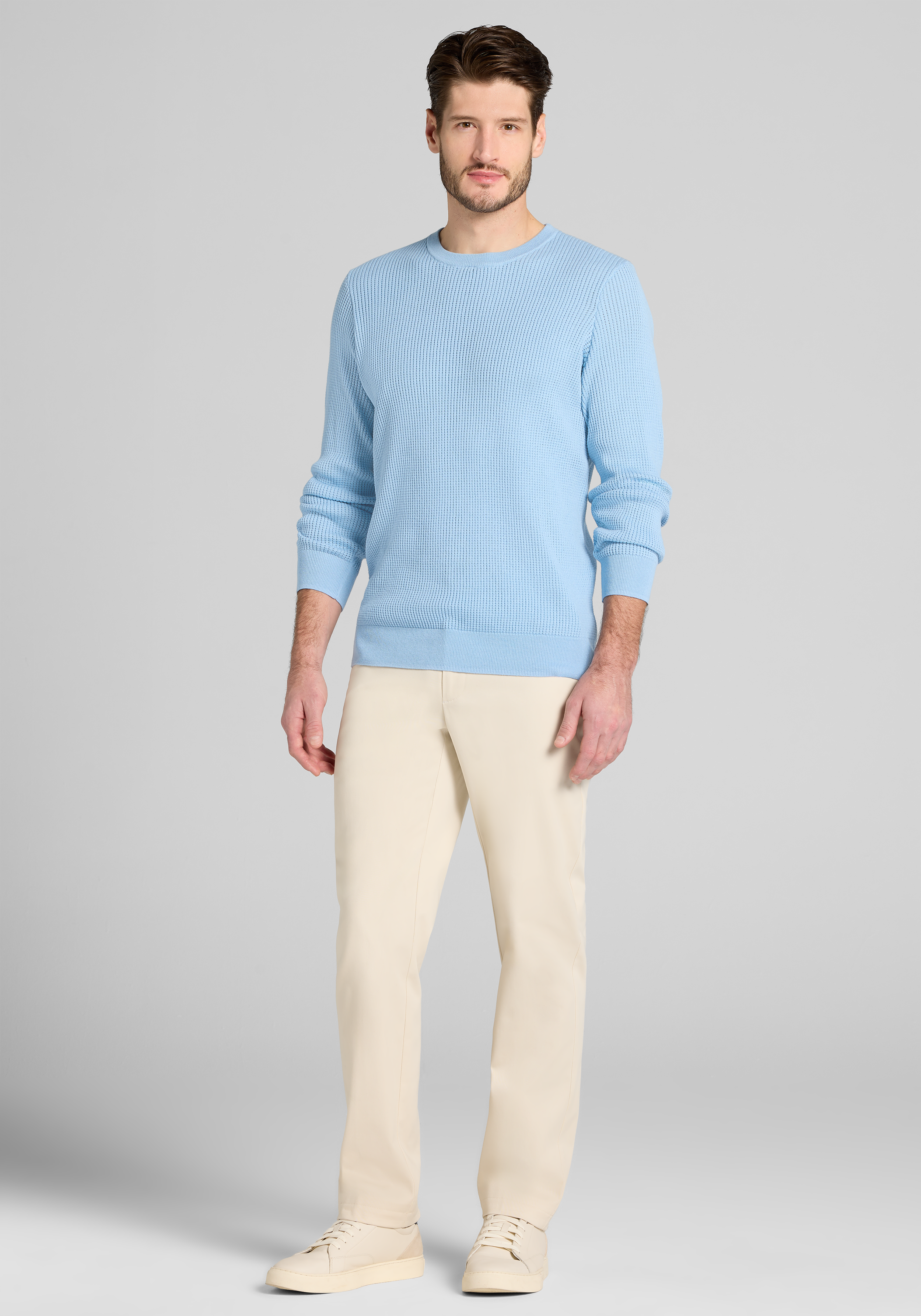 Jos. A. Bank Tailored Fit Lightweight Thermal Crew Sweater