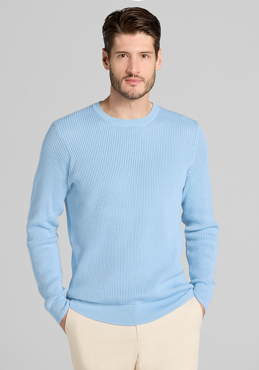 Jos. A. Bank Tailored Fit Lightweight Thermal Crew Sweater