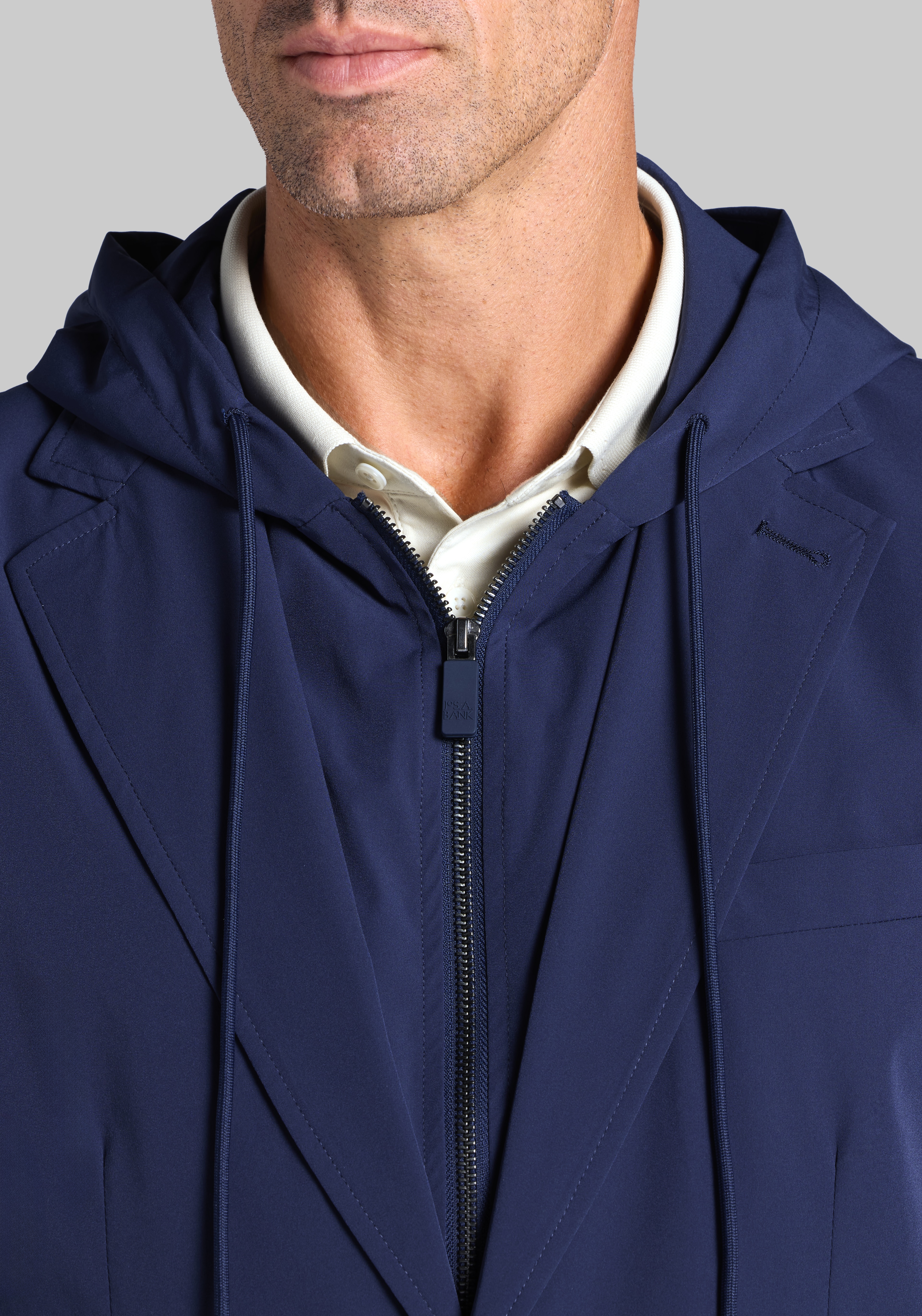 Traveler® Tailored Fit Tech Soft Jacket with Hooded Bib