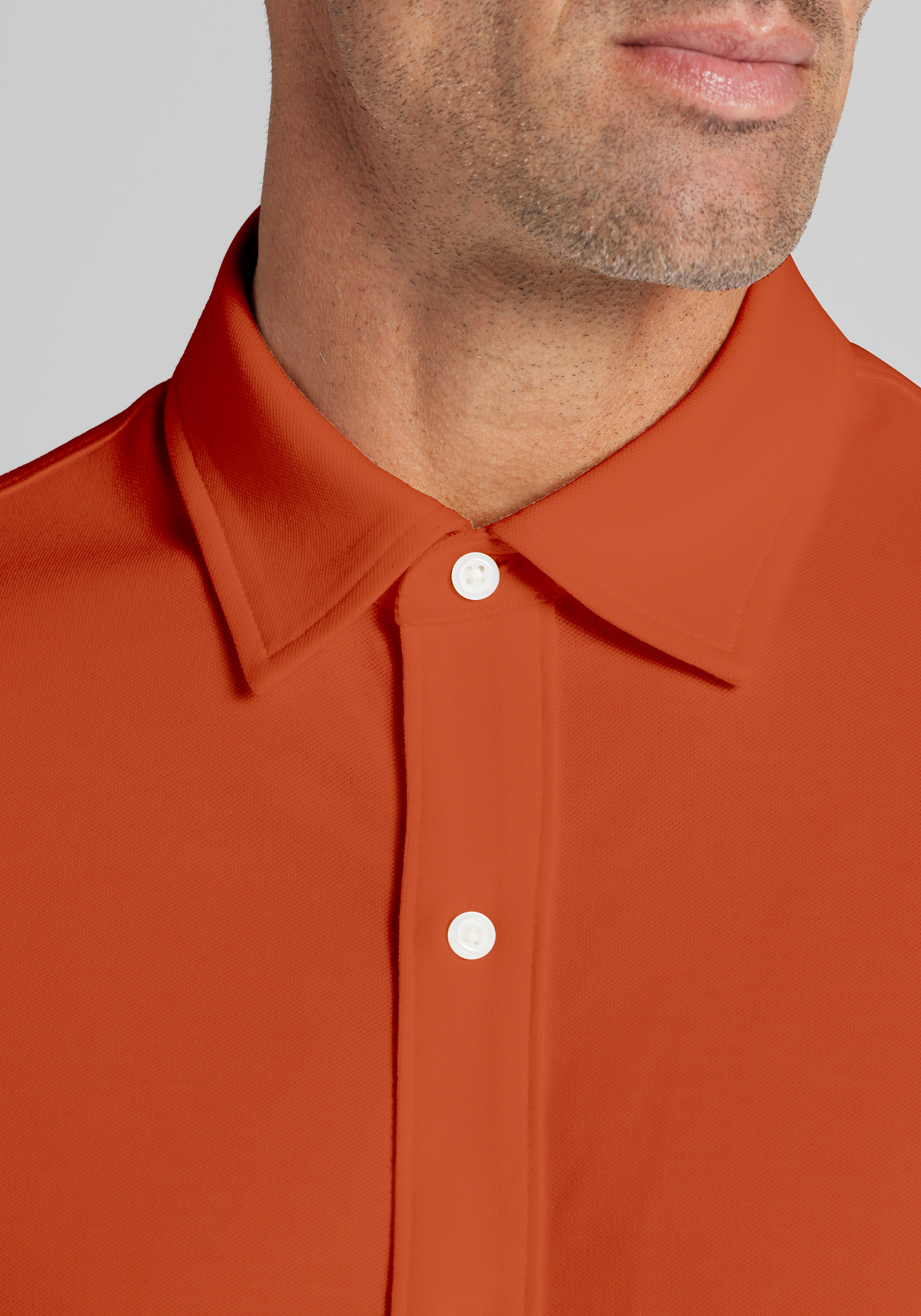 Jos. A. Bank Tailored Fit Pique Short Sleeve Button Up Shirt