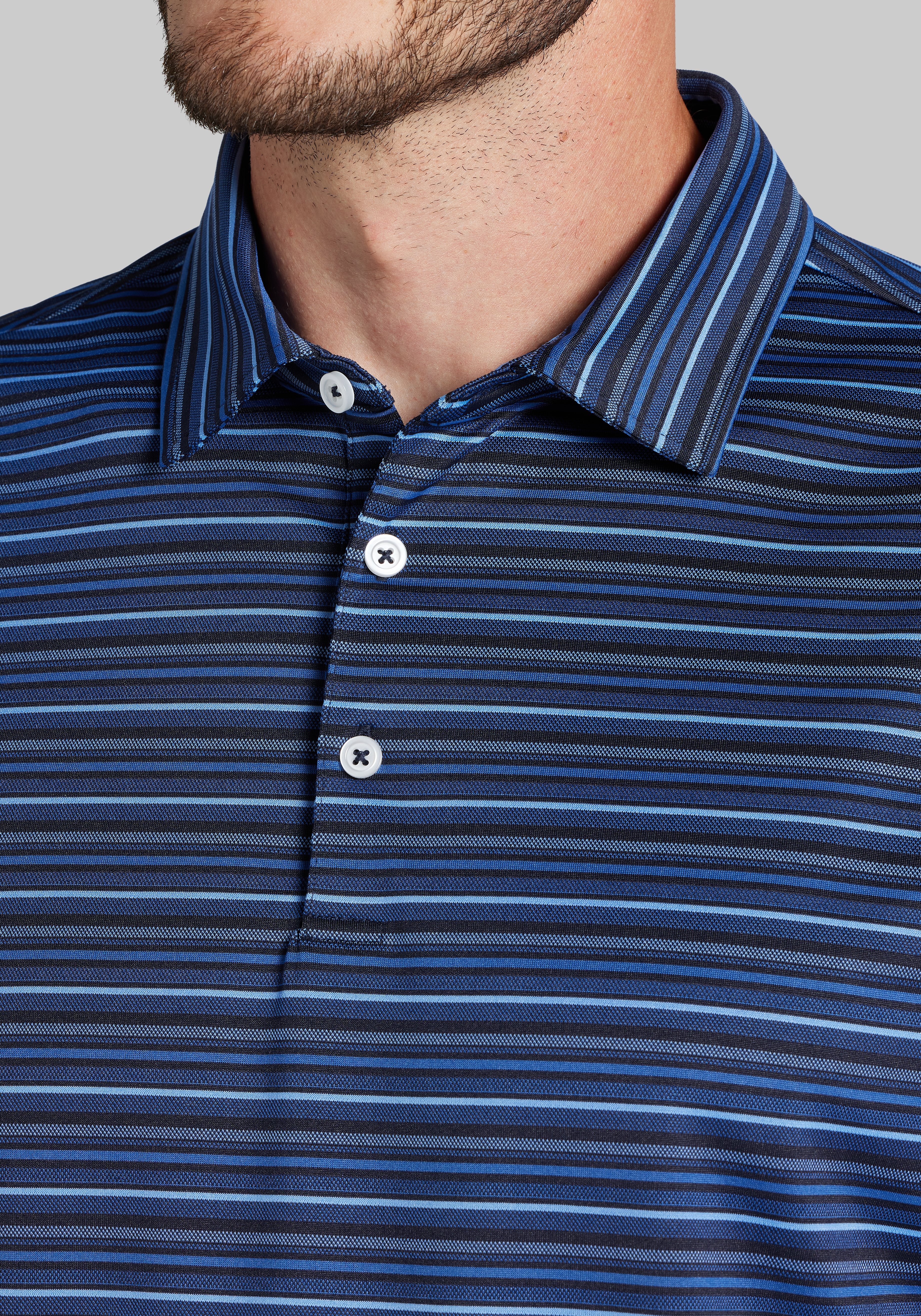 Traveler® Collection Tailored Fit Stripe Polo