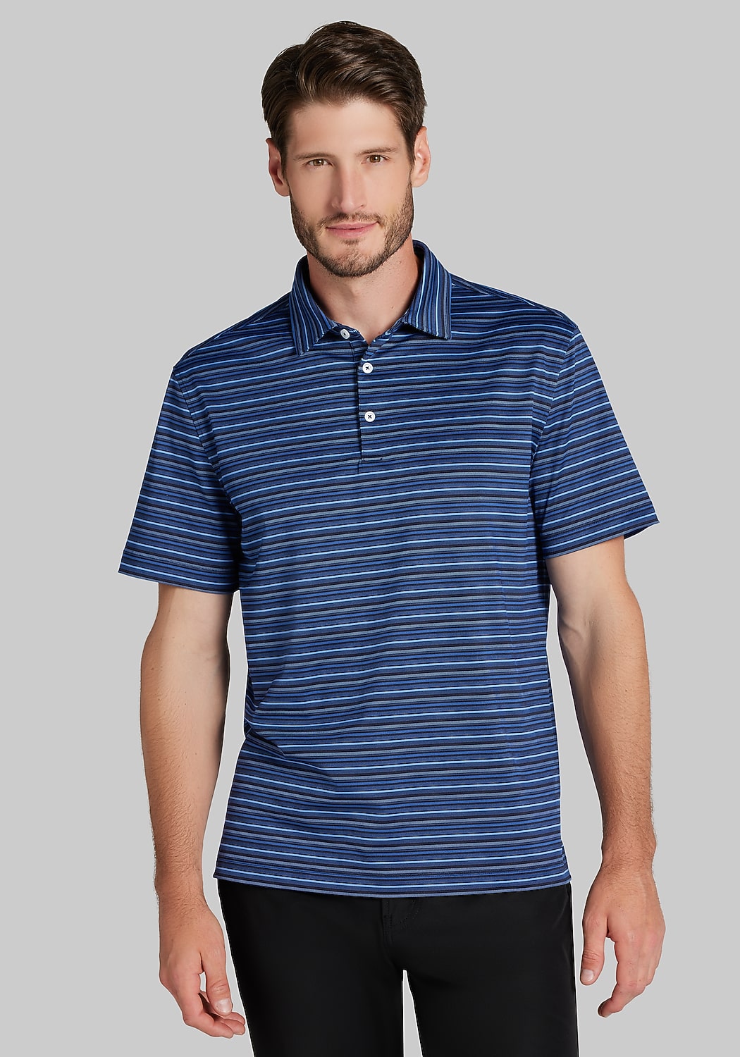 Traveler® Collection Tailored Fit Stripe Polo