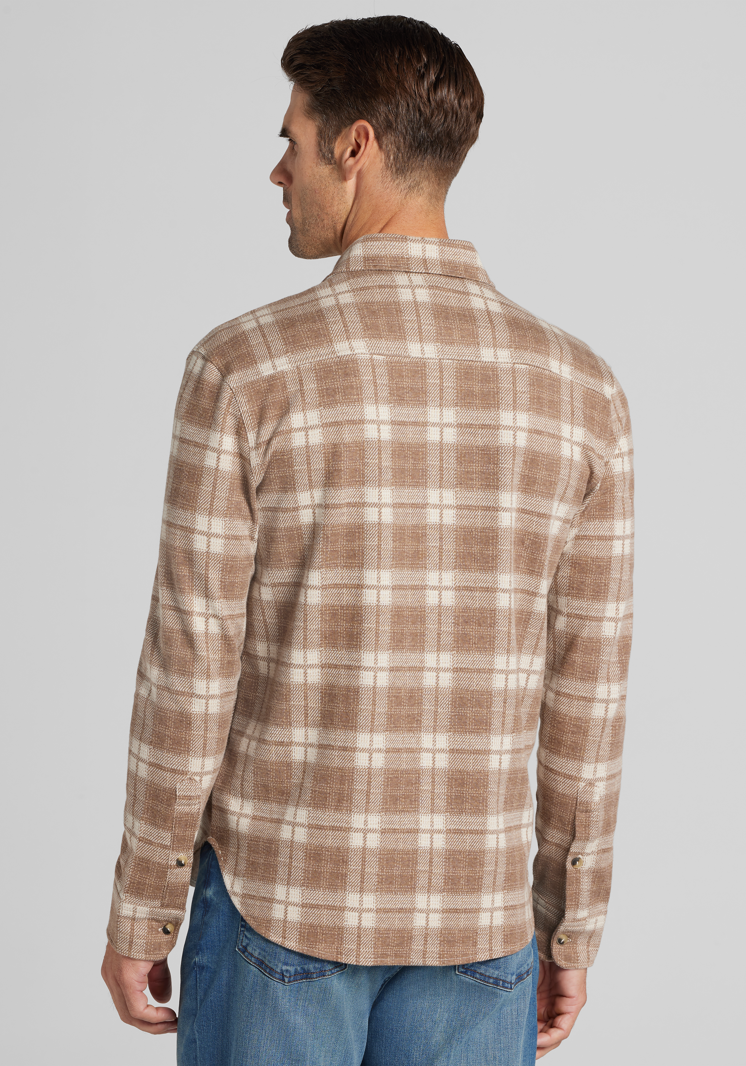 Jos. A. Bank Tailored Fit Plaid Overshirt
