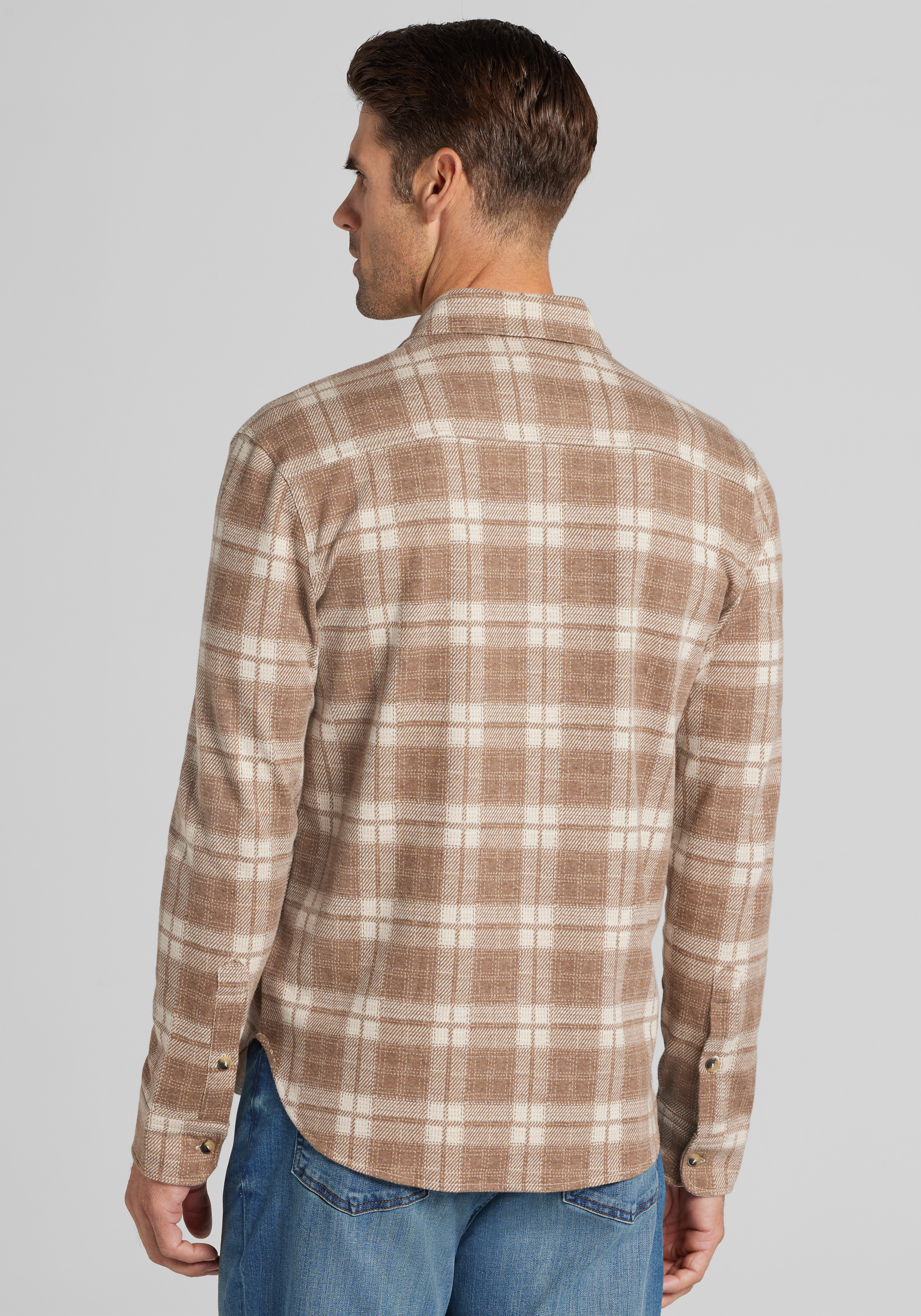Jos. A. Bank Tailored Fit Plaid Overshirt