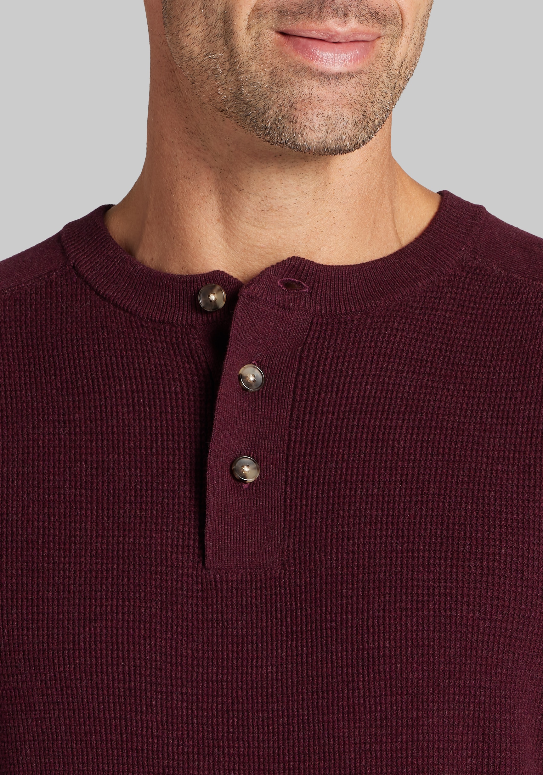 Jos. A. Bank Tailored Fit Henley Sweater