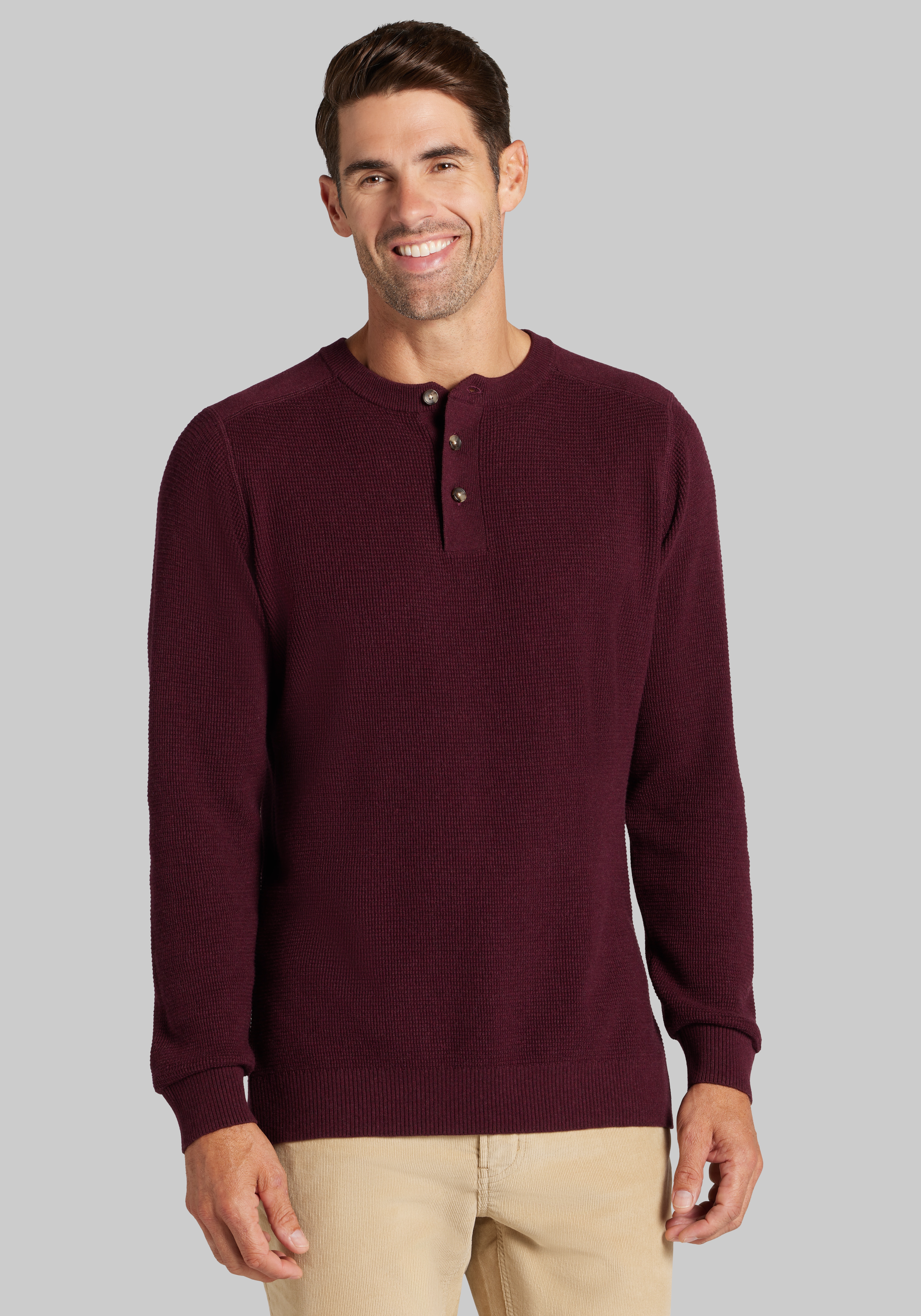 Jos. A. Bank Tailored Fit Henley Sweater