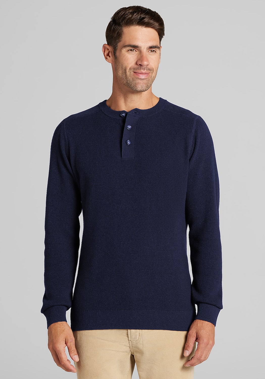 Jos. A. Bank Tailored Fit Henley Sweater - Big & Tall