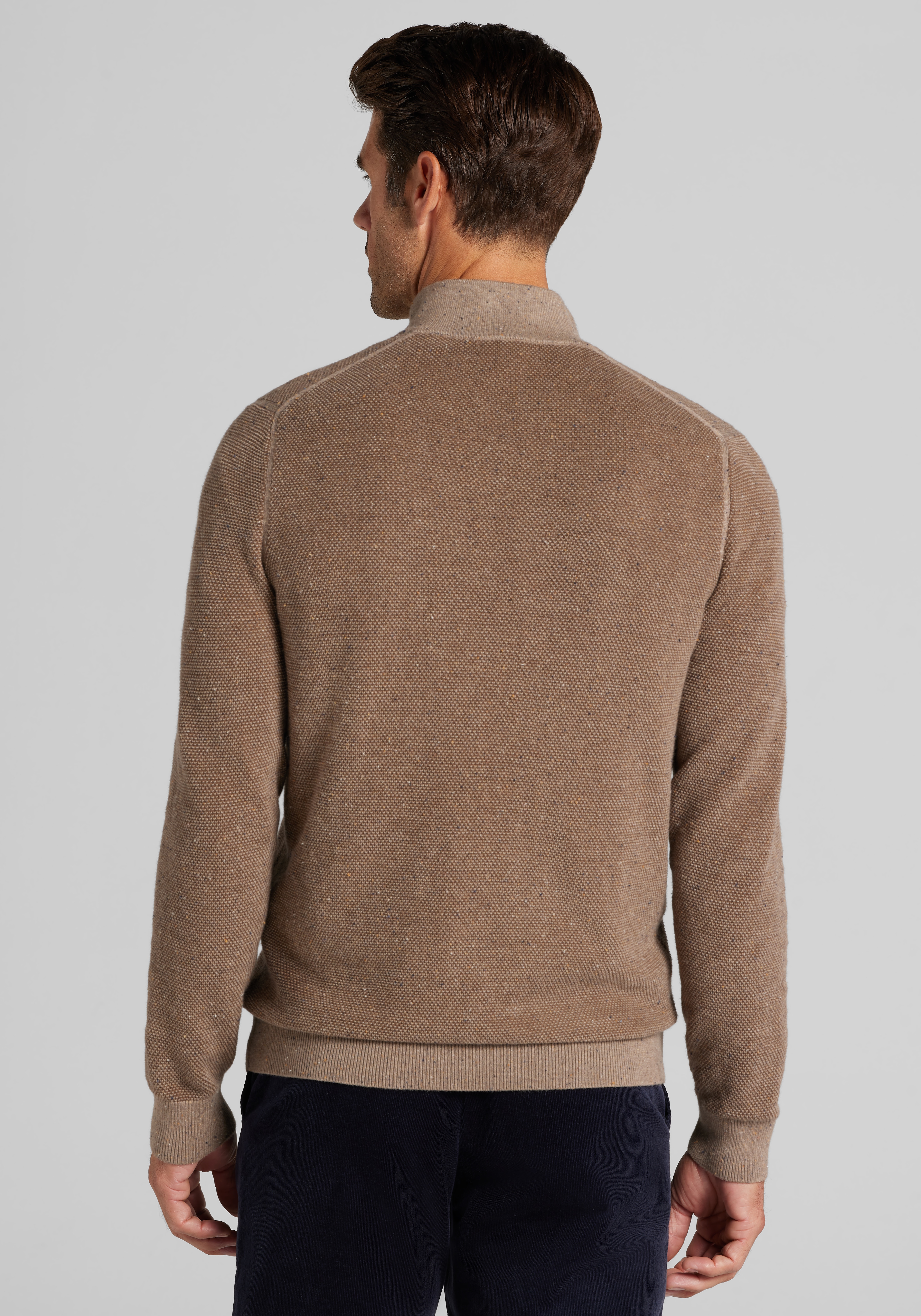 Jos. A. Bank Tailored Fit Textured Stitch 1/4 Zip Sweater