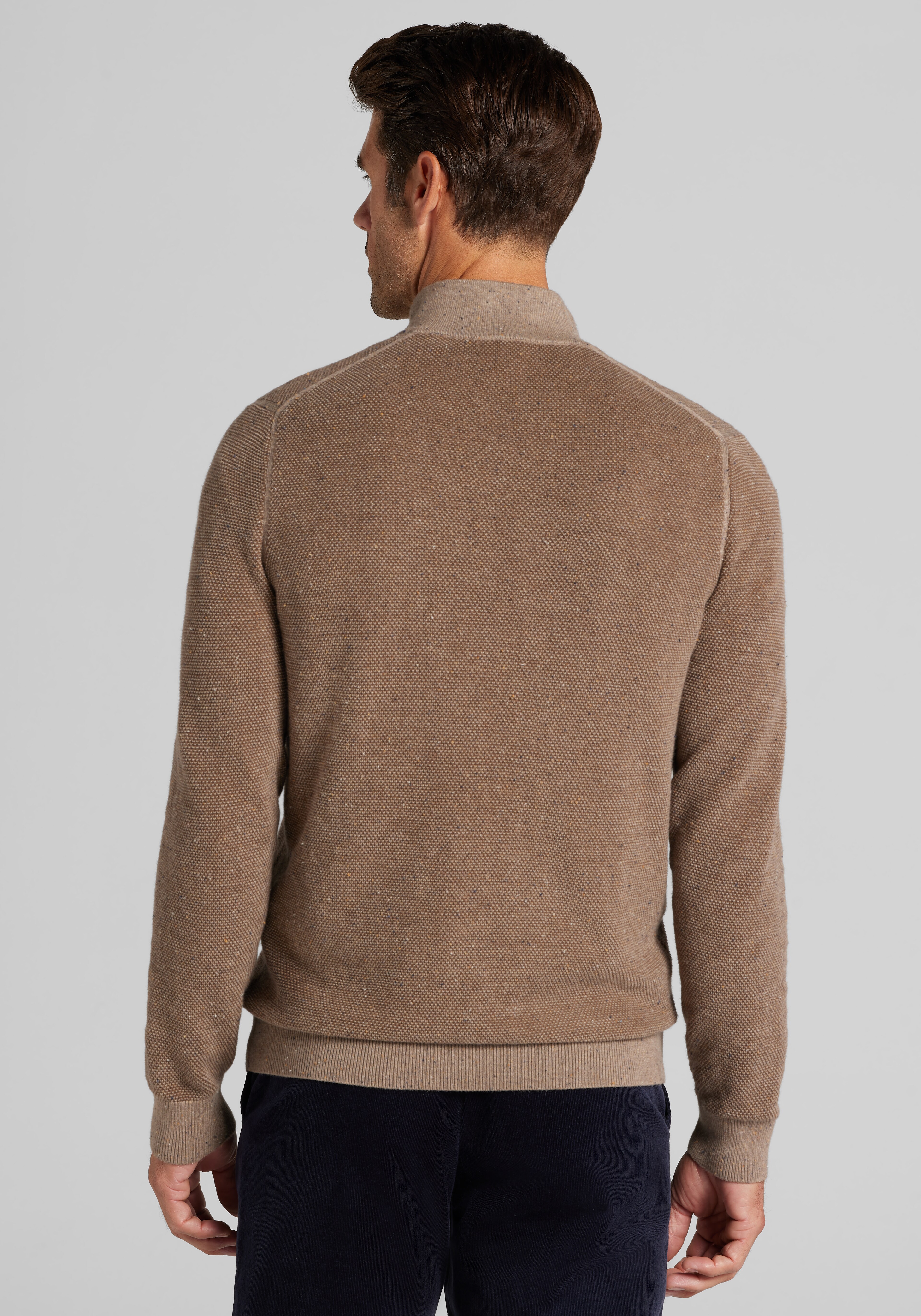 Jos. A. Bank Tailored Fit Textured Stitch 1/4 Zip Sweater