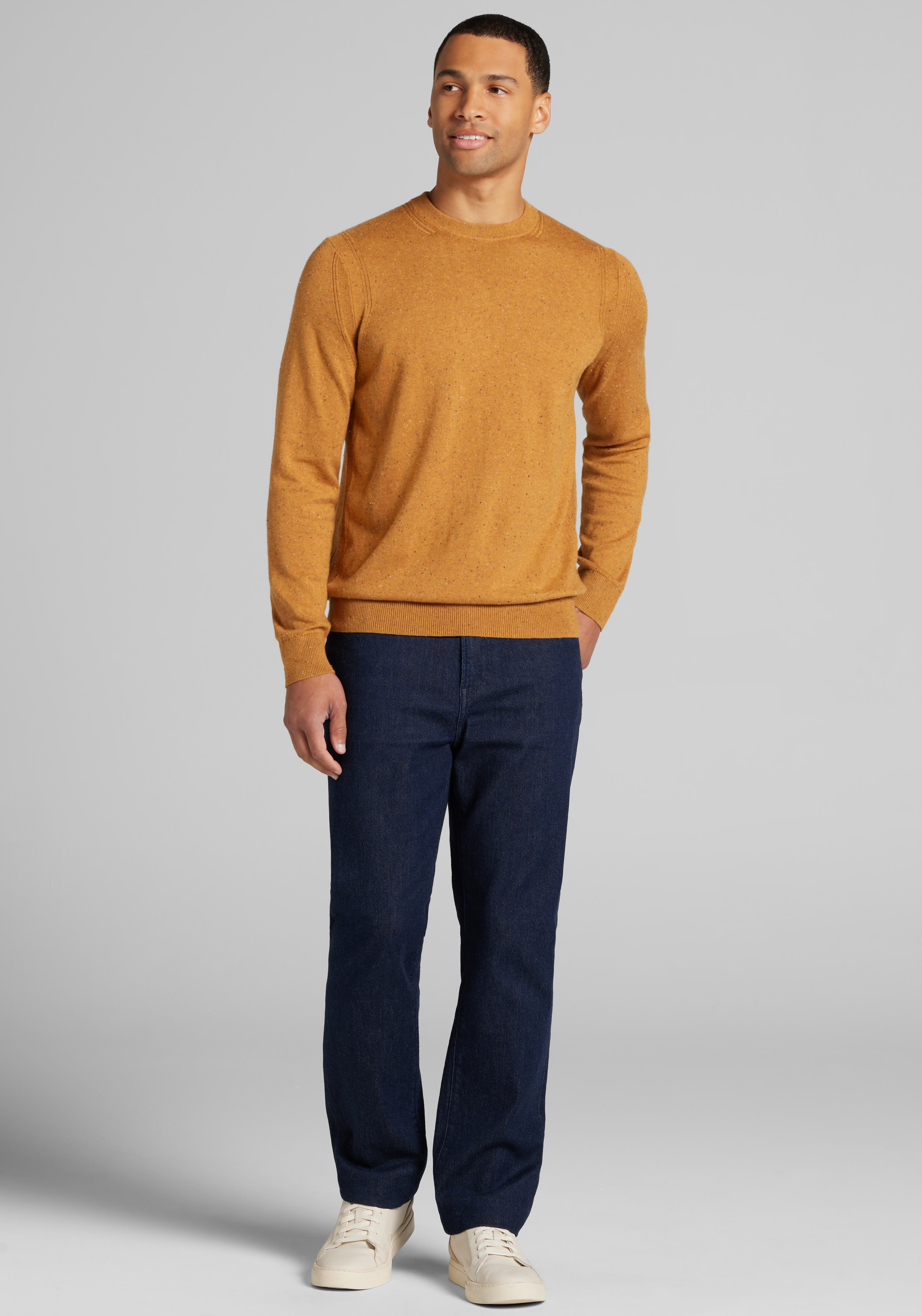 Jos. A. Bank Tailored Fit Donegal Crew Neck Sweater