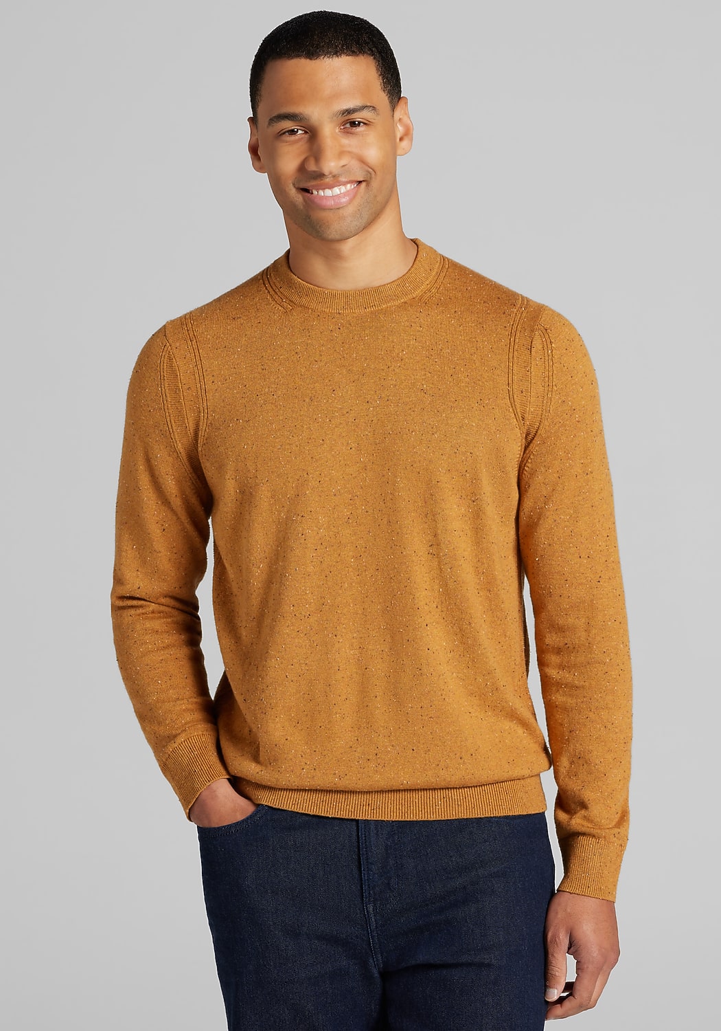 Jos. A. Bank Tailored Fit Donegal Crew Neck Sweater
